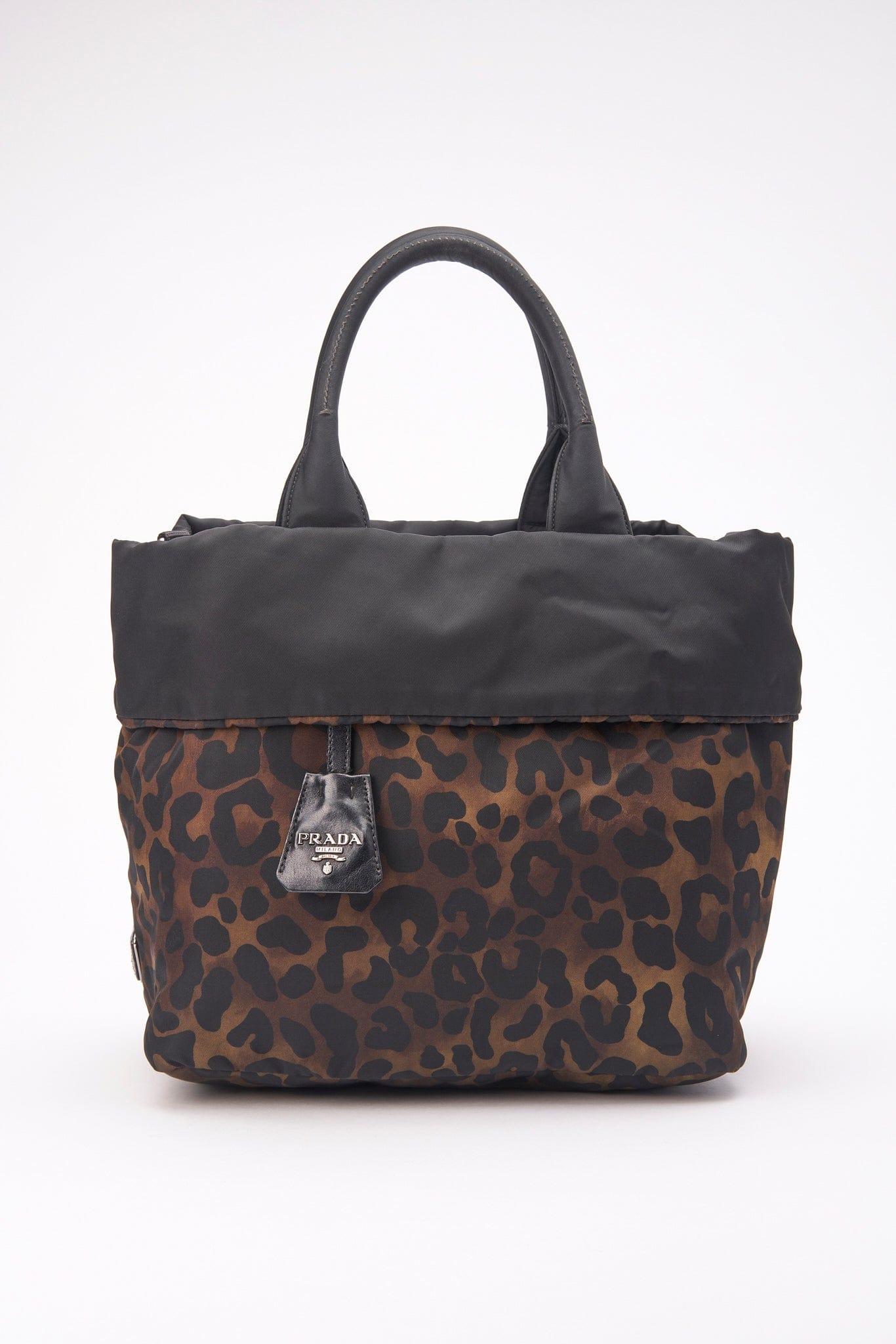 Prada Leopard Print Nylon Crossbody Bag