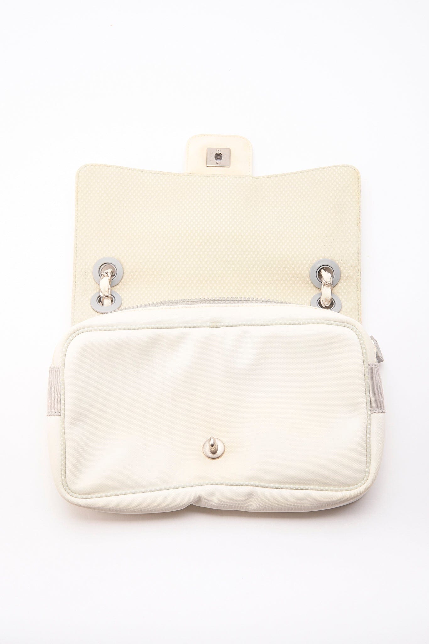 Chanel Sport White Floral Nylon Flap Bag