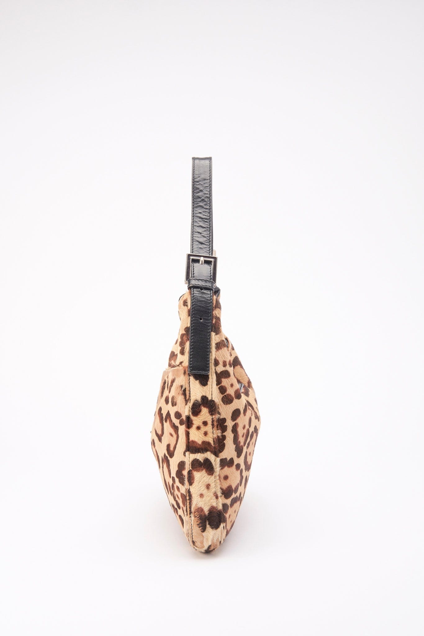 Vintage Fendi Shoulder Bag in Leopard Print Calf Hair