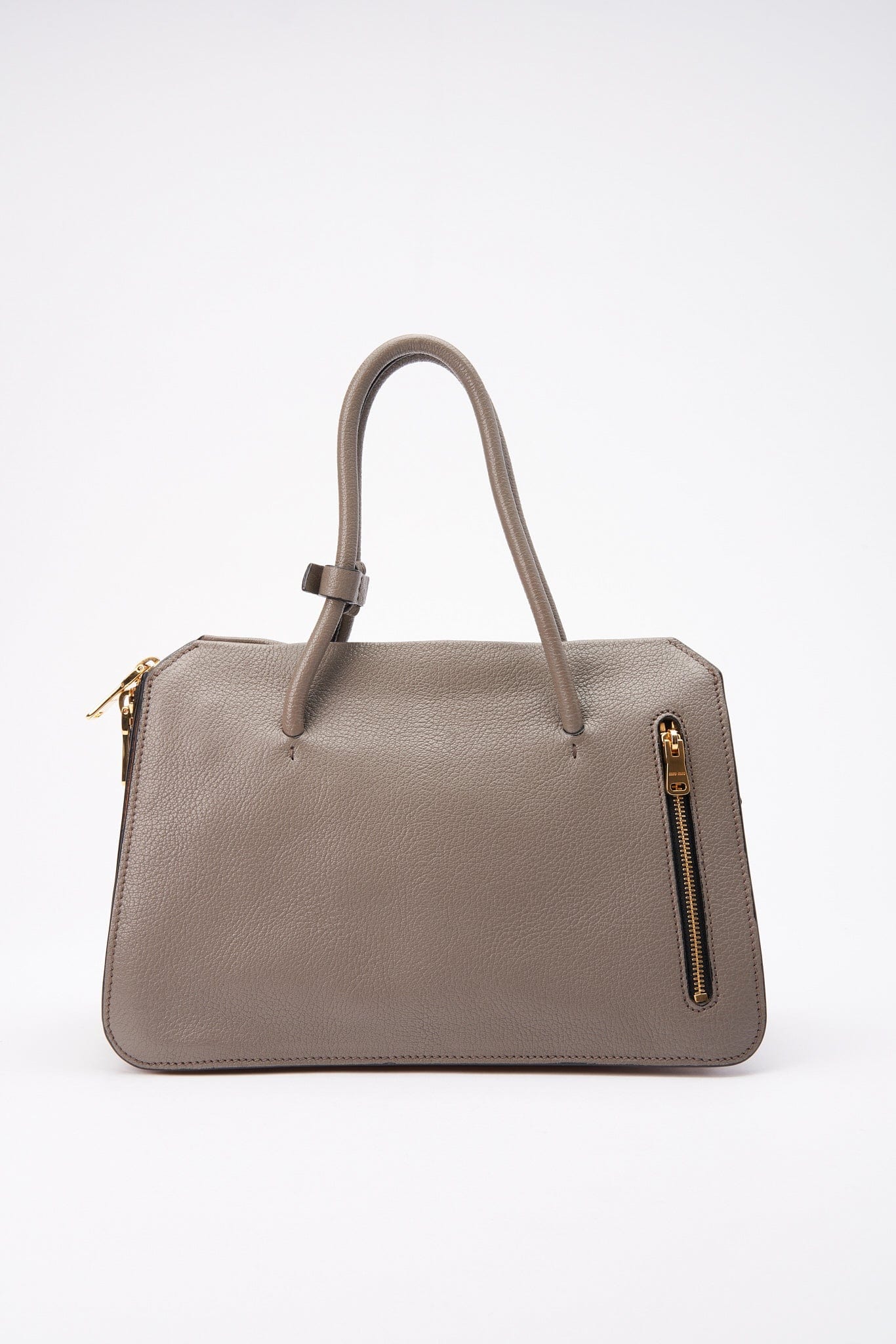 Bolsa Crossbody de cuero gris Miu Miu – The Hosta