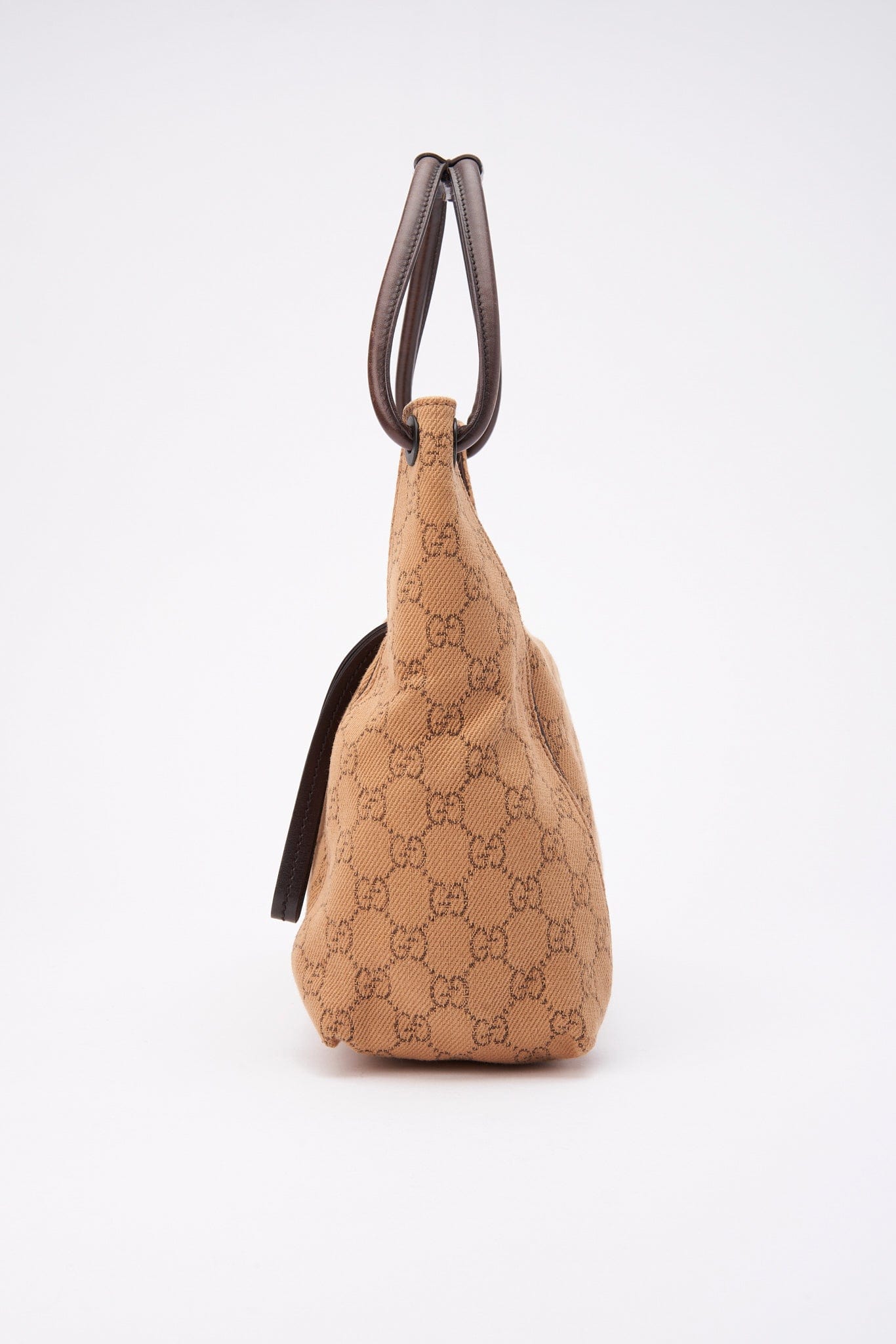 Vintage Gucci Beige Canvas Shoulder Bag