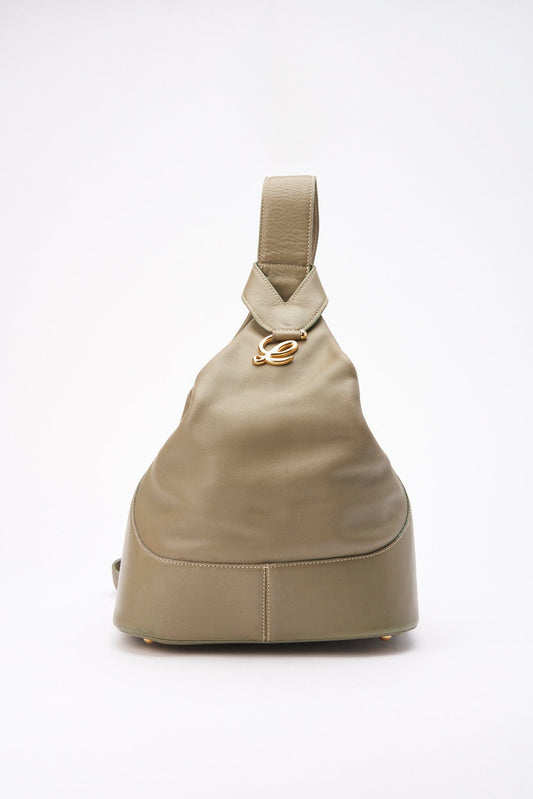 Vintage Loewe Green Sling Bucket Bag