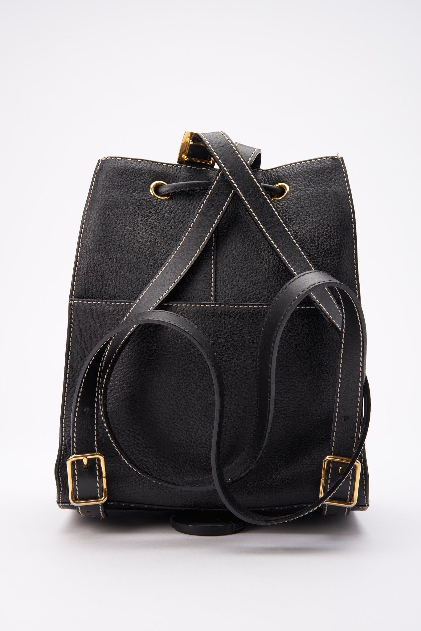 burberry black mini backpack Vintage Burberry Black Leather Backpack – The Hosta
