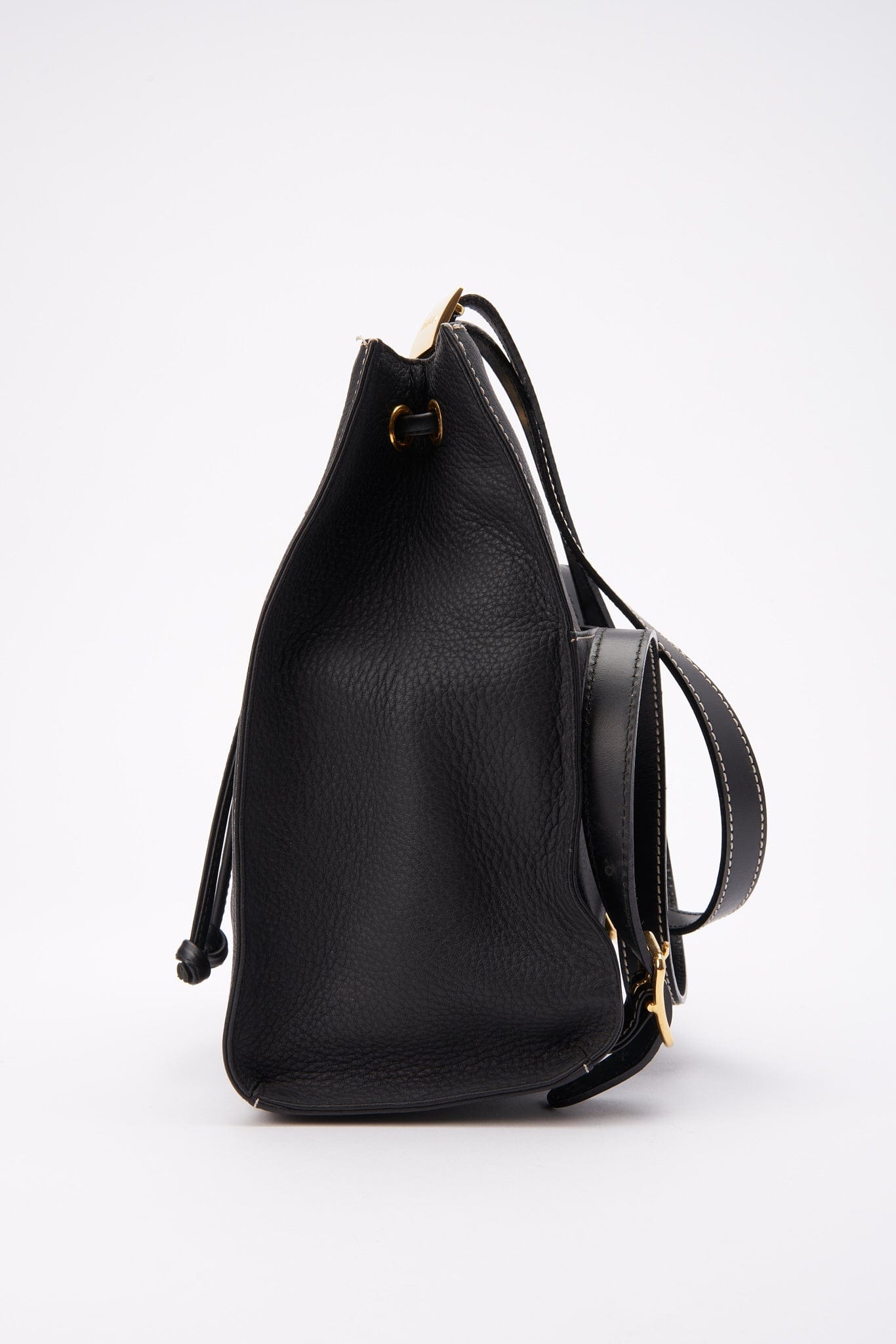 burberry black leather backpack Vintage Burberry Black Leather Backpack – The Hosta