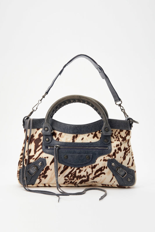 Balenciaga 10th Anniversary Calf Hair First City Bag