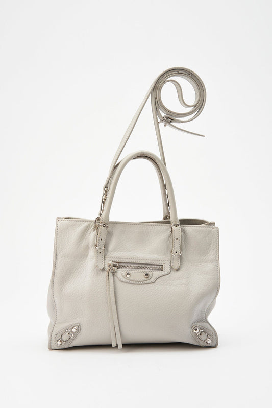 Balenciaga Papier Mini Grey Leather Bag