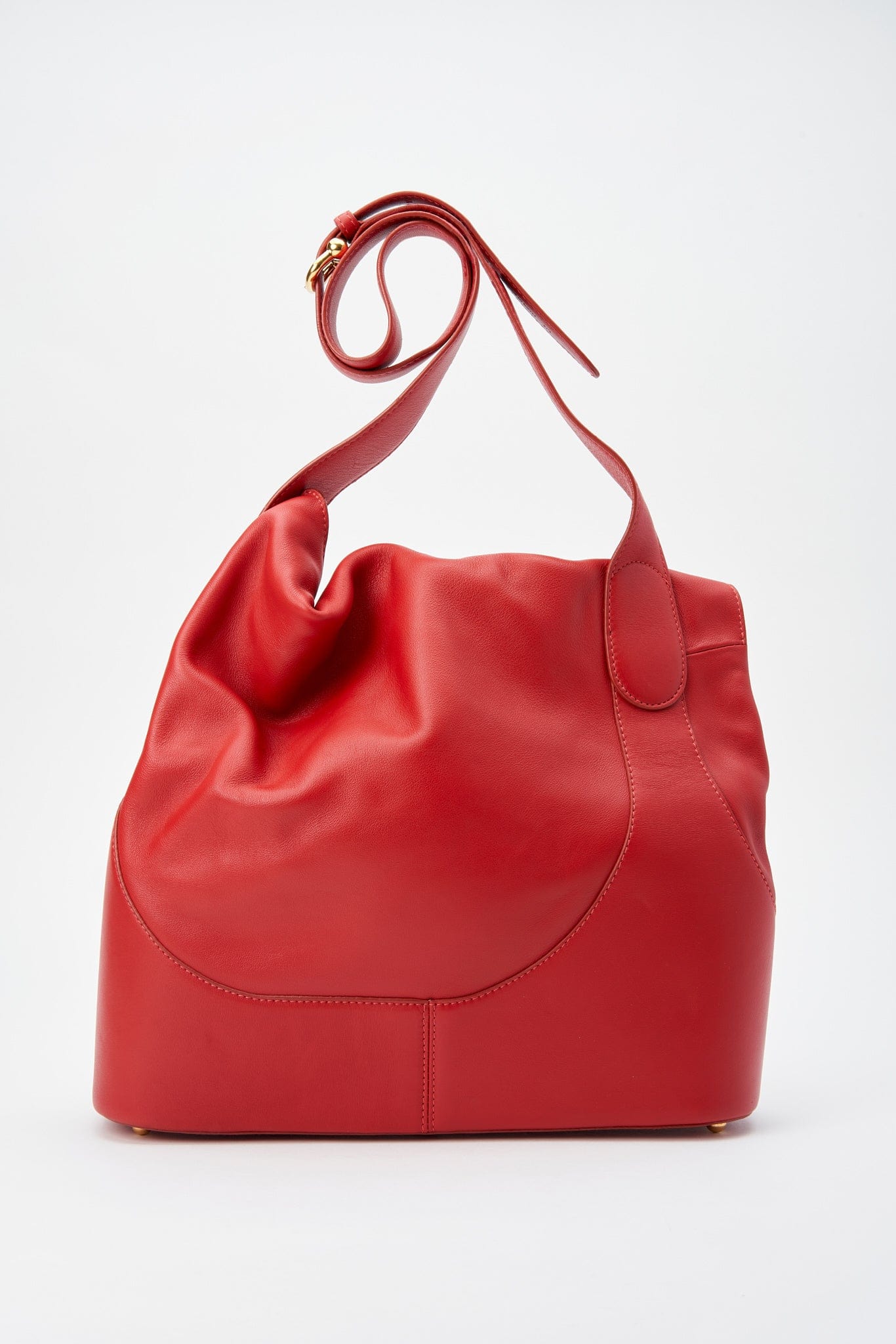 Vintage Loewe Red Leather Crossbody Bag