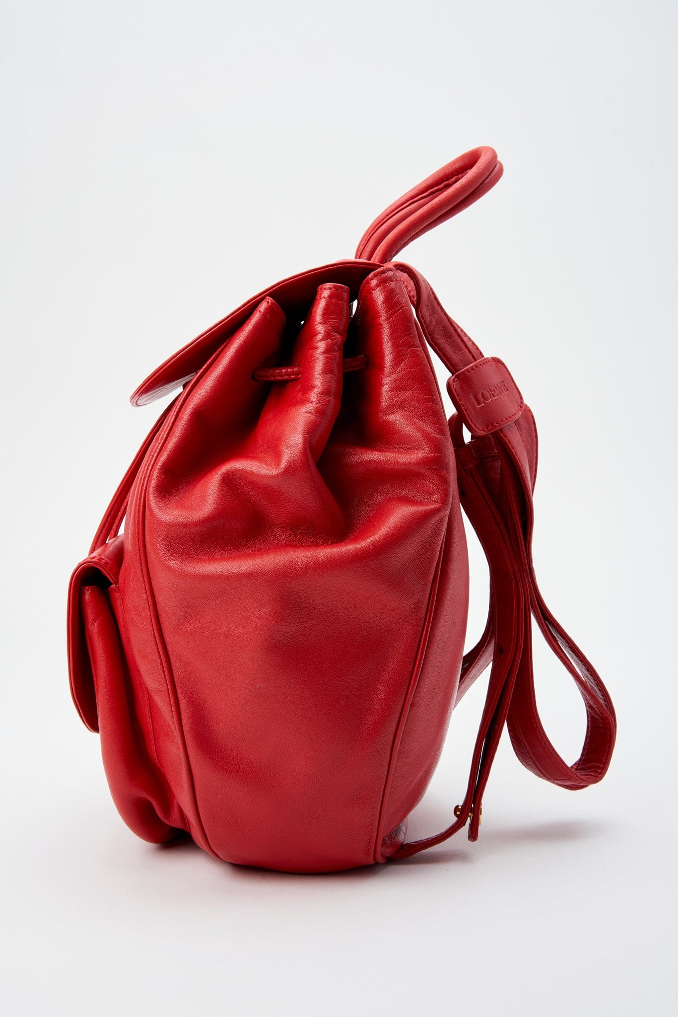 asos red leather backpack Vintage Loewe Red Leather backpack – The Hosta
