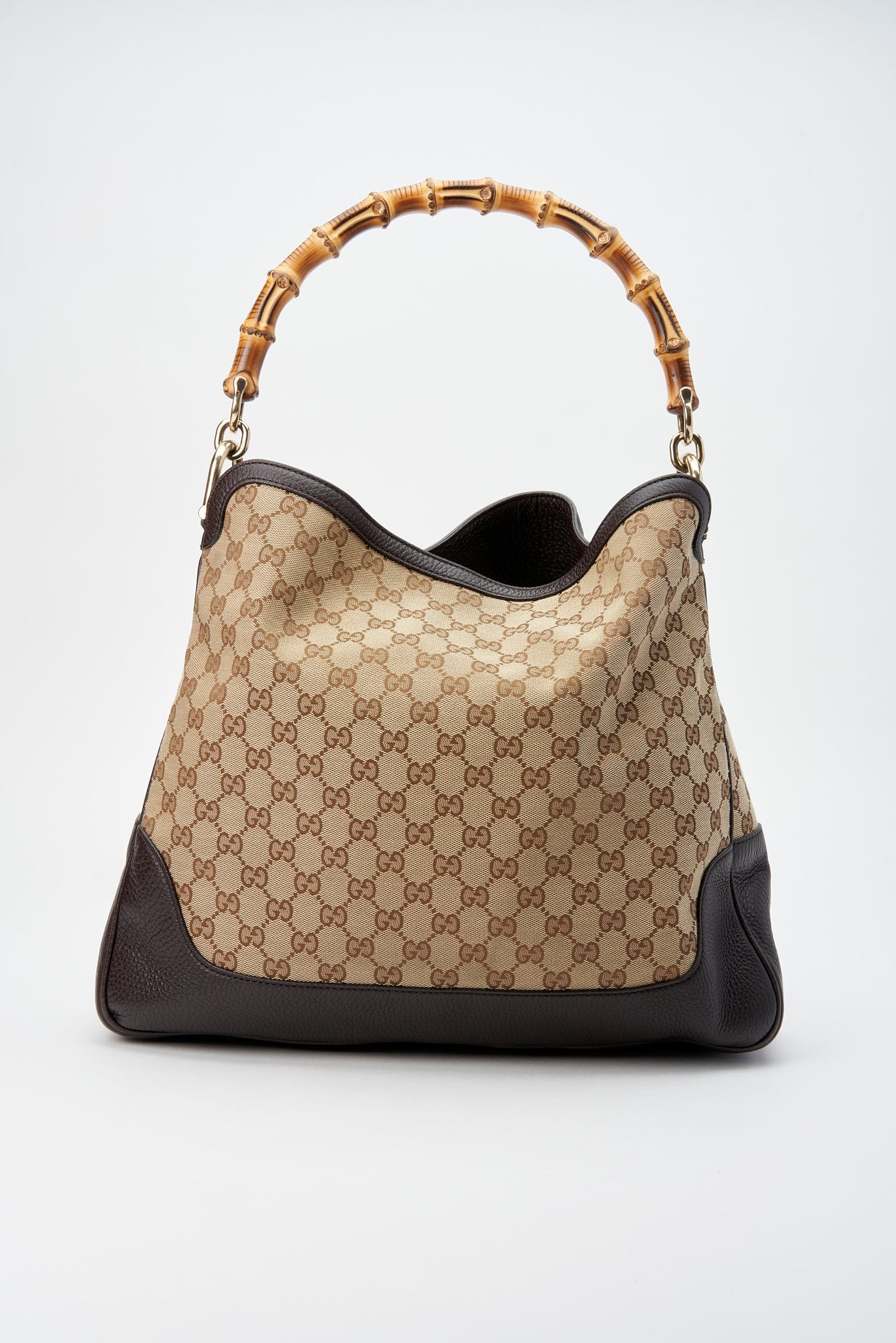 Gucci Bamboo Bag Canvas Vintage Gucci Bag With Bamboo Handle Beige
