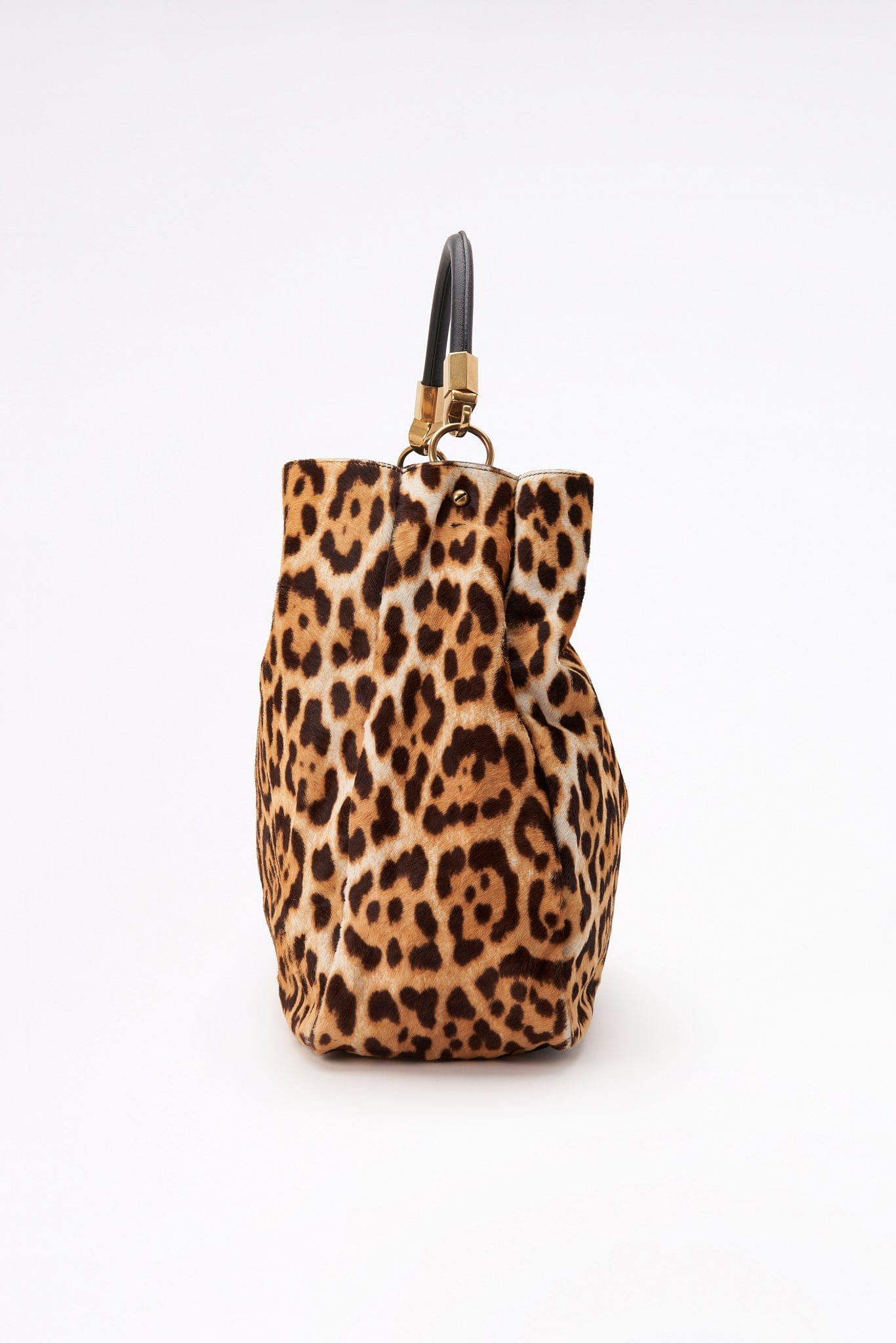 Vintage YSL Roady Leopard Print Calf Hair Bag