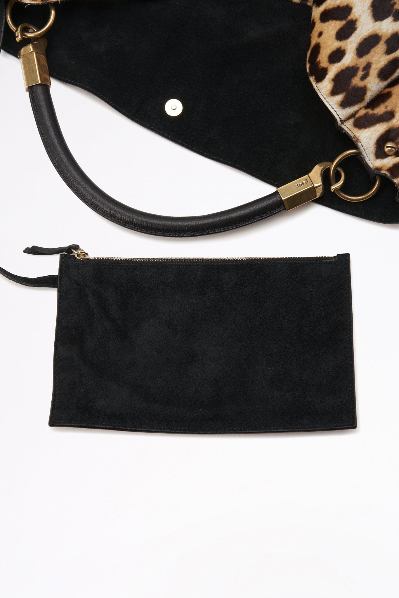 Vintage YSL Roady Leopard Print Calf Hair Bag