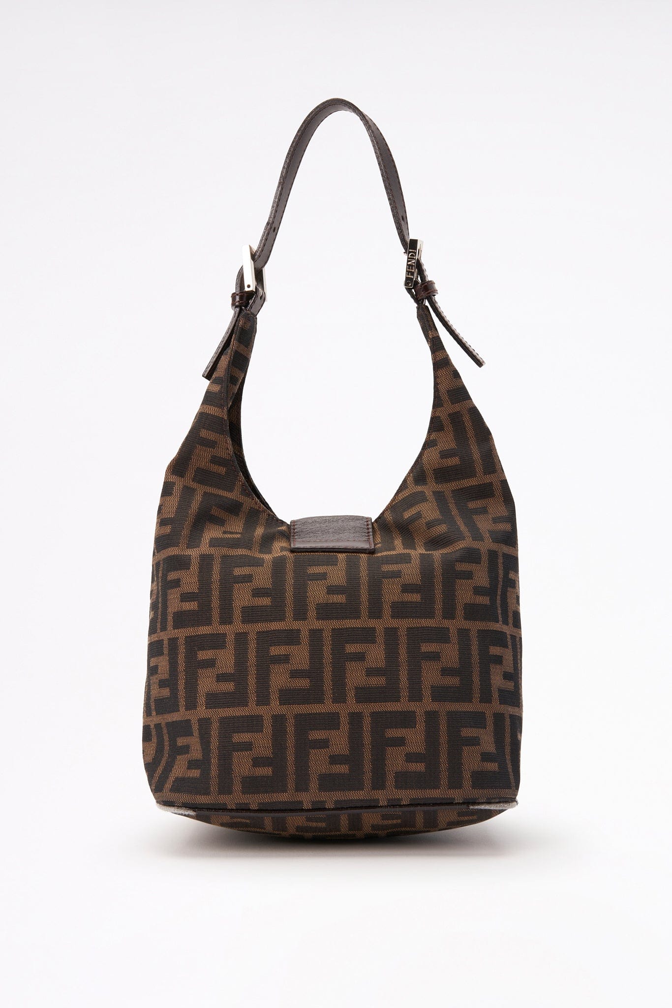Fendi Zucca Hobo -Tasche in brauner Zucca -Leinwand