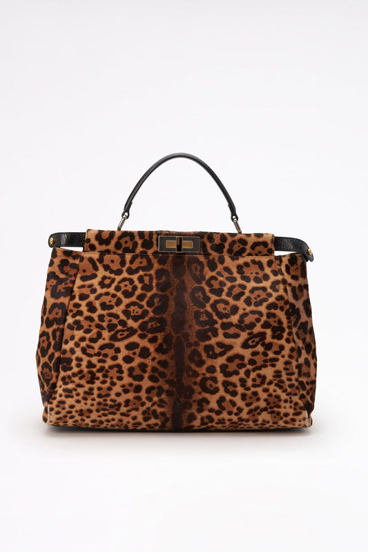 Fendi Peekaboo Bag in Leopard Print Calf Hair