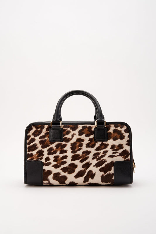 Vintage Loewe Amazona Leopard Calf Hair Shoulder Bag