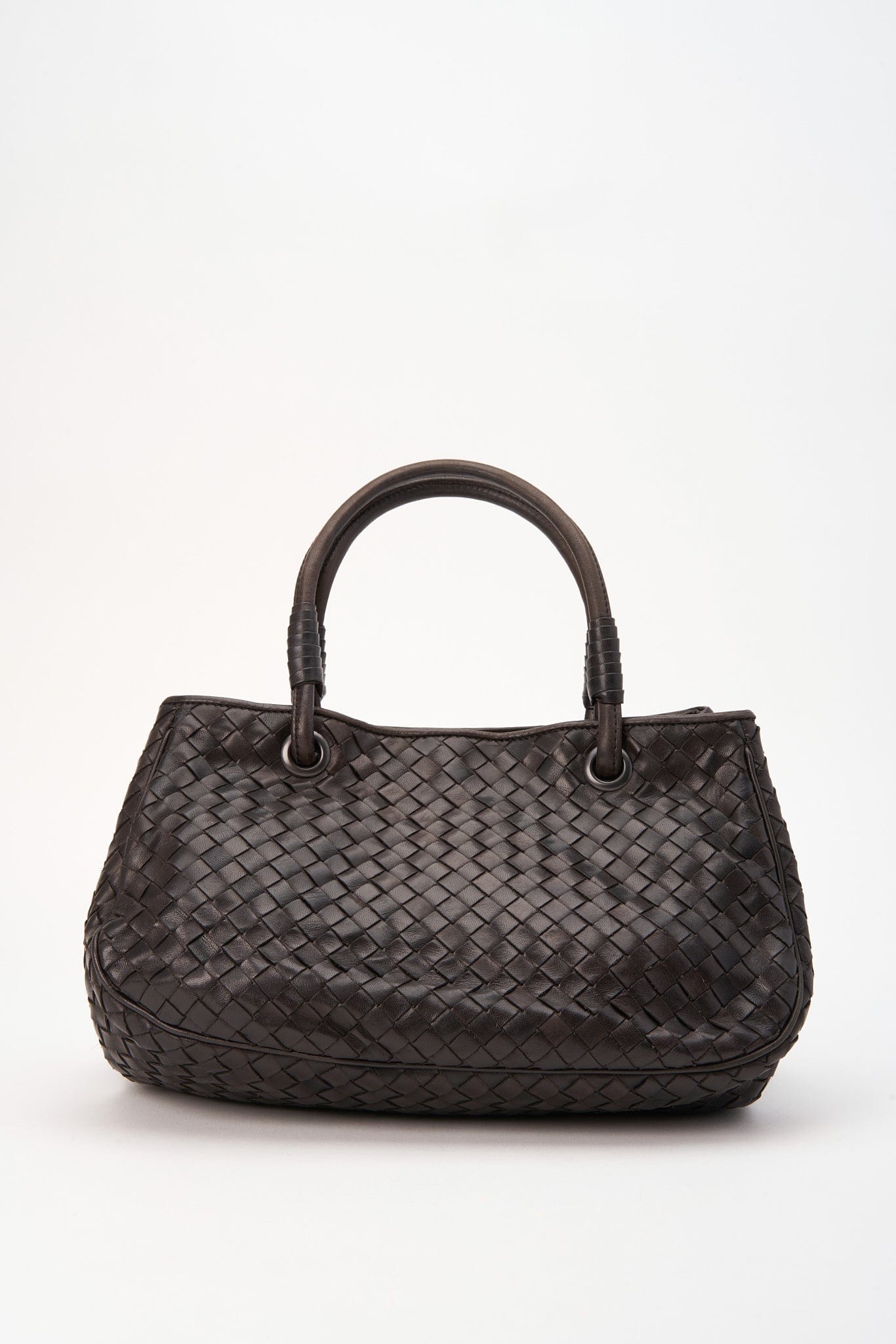 Vintage Bottega Veneta Brown Intrecciato Leder Tote