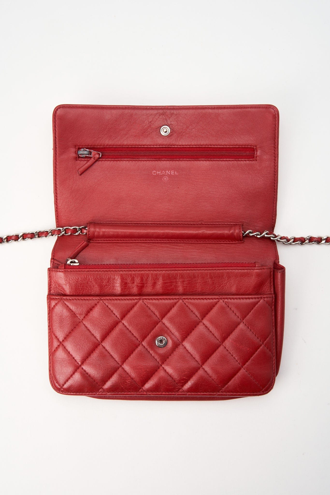 Chanel Handbags Chanel Woc Red Lambskin Vintage Chanel Red