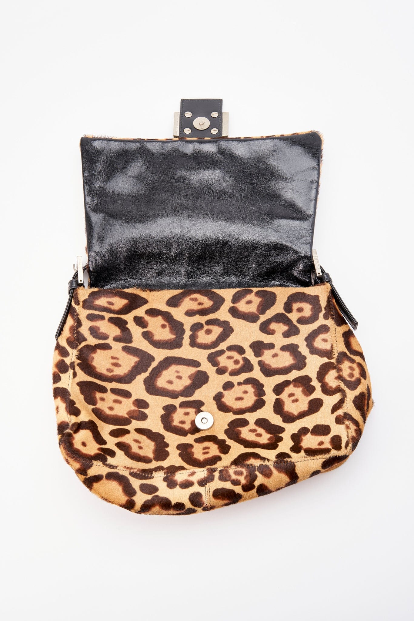Fendi Vintage Mamma Baguette in Leopard Print Calf Hair