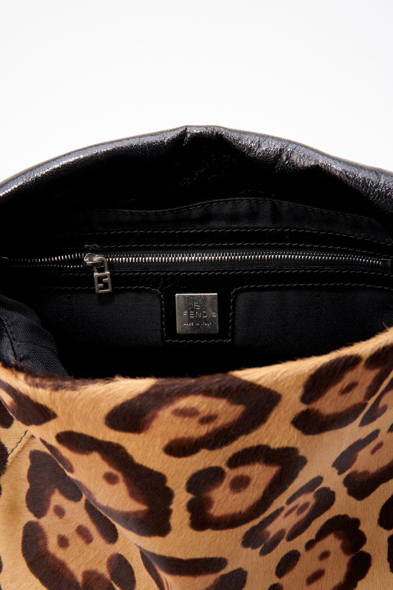 Fendi Vintage Mamma Baguette in Leopard Print Calf Hair