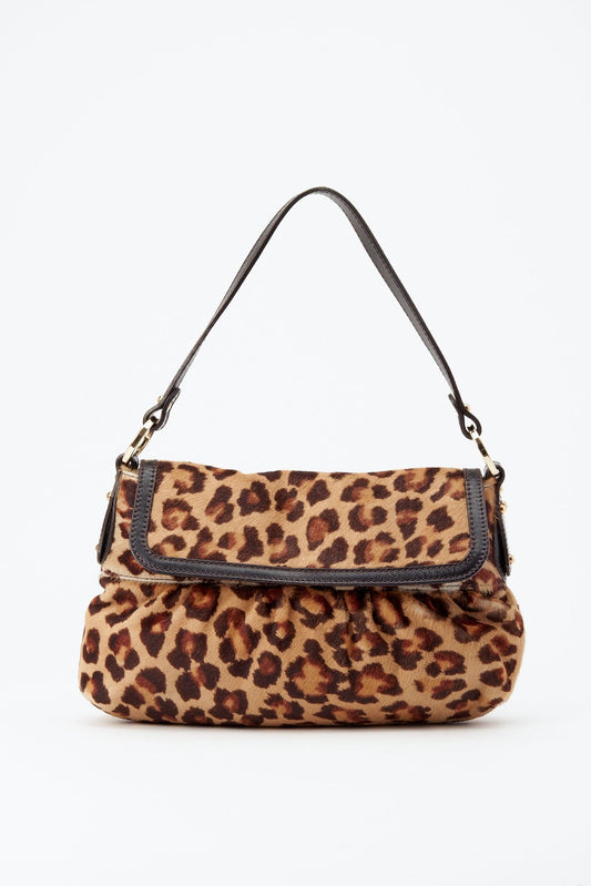 Fendi Vintage Chef Bag in Leopard Print Calf Hair