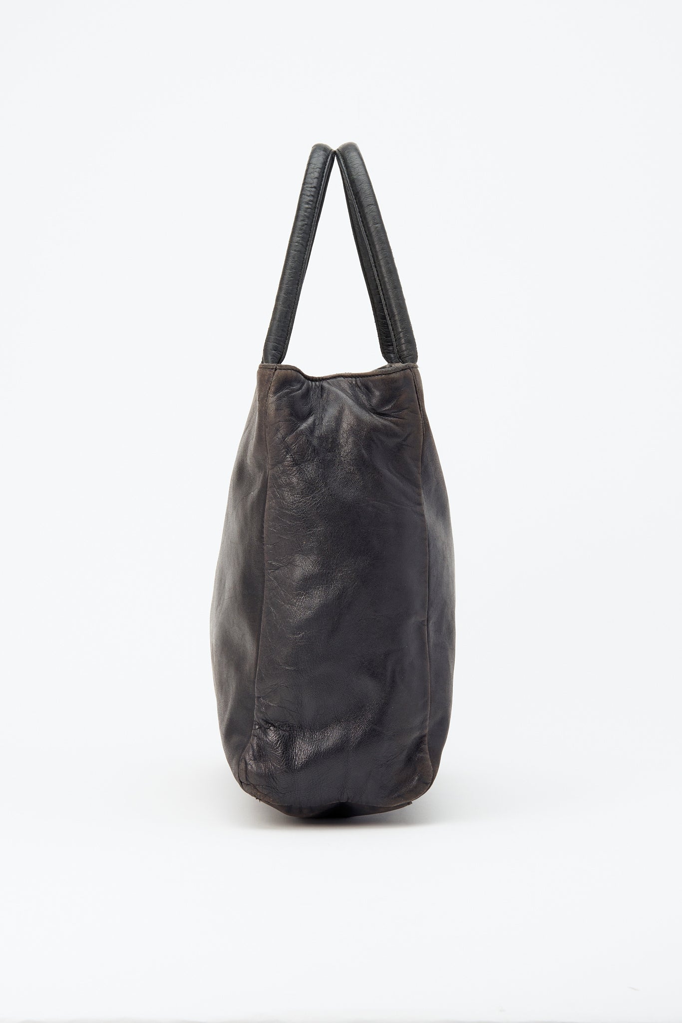 Vintage Prada Black Leather Tote bag