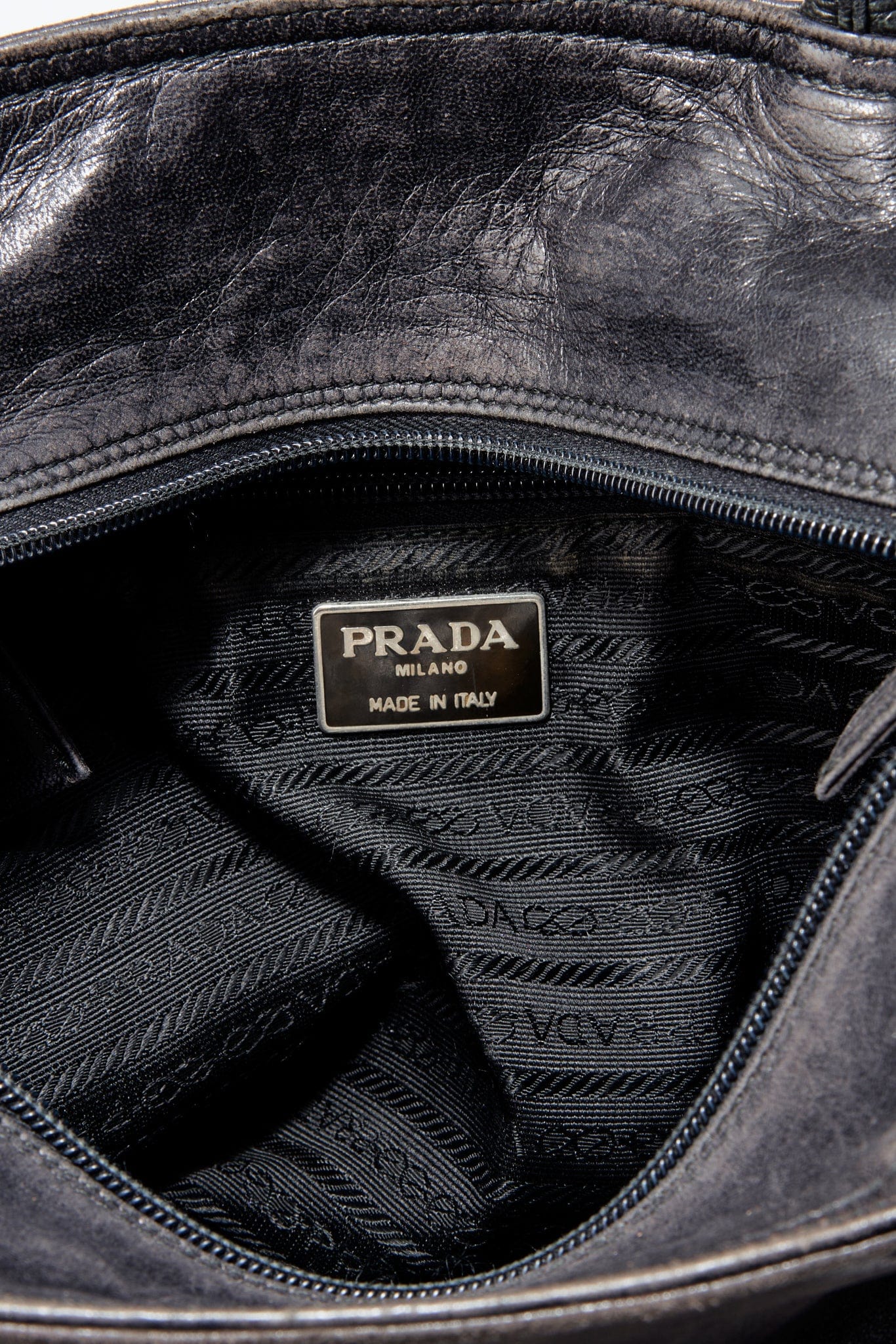 Vintage Prada Black Leather Tote bag