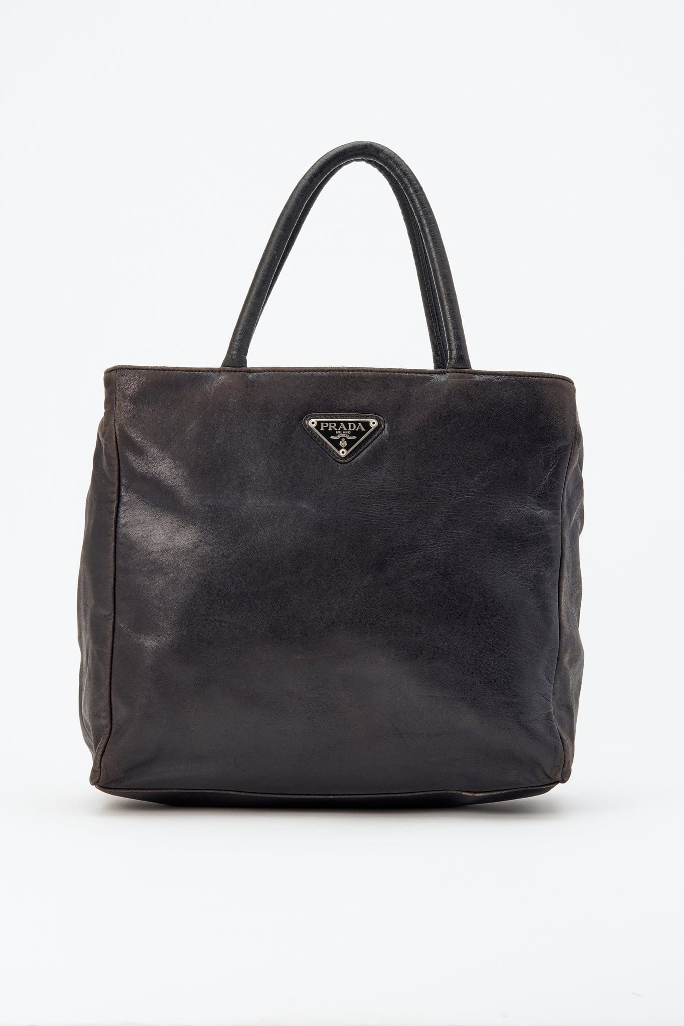Vintage Prada Black Leather Tote bag