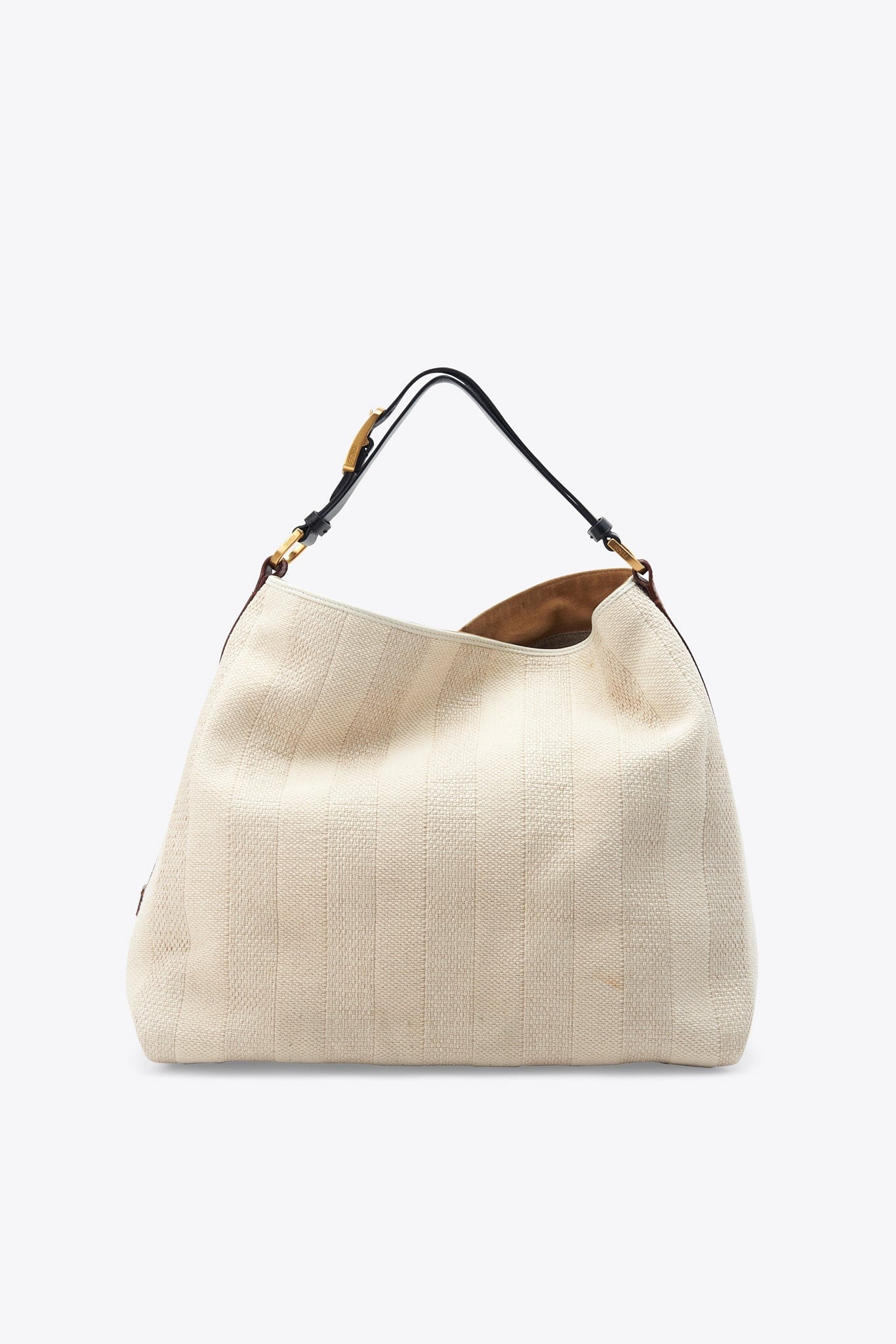 Vintage Fendi Vintage Striped Cream Tote Bag