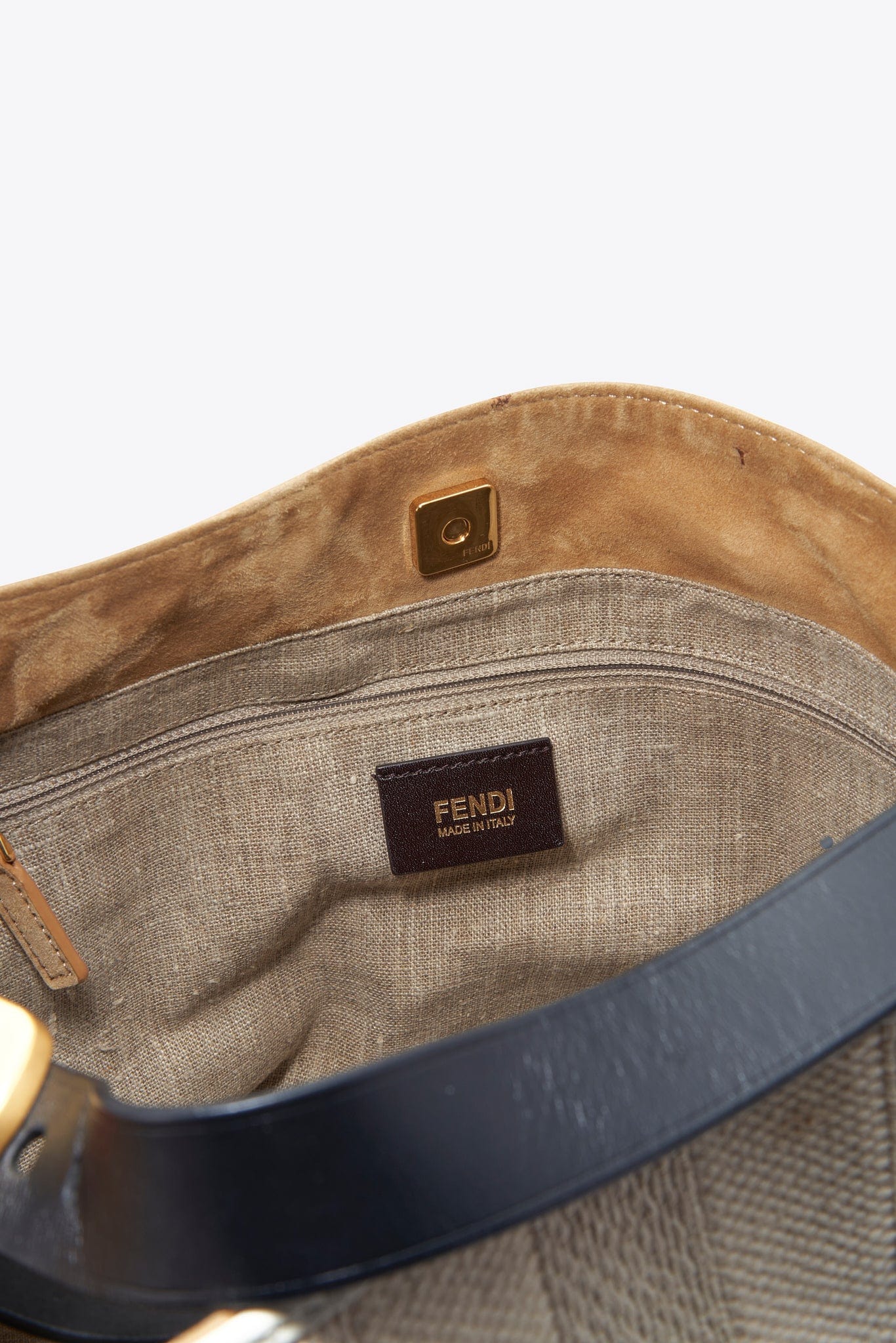 Vintage Fendi Vintage Striped Cream Tote Bag