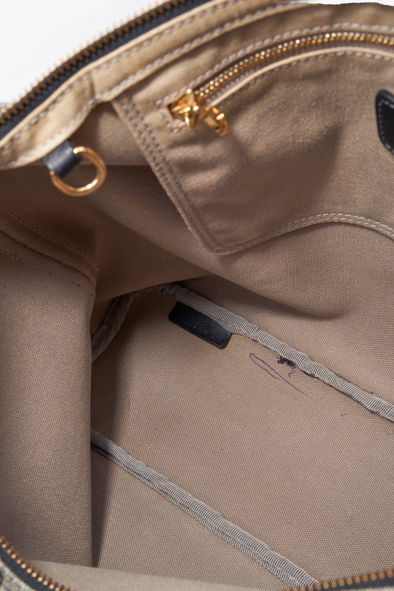 Vintage Loewe Anagram Caoted Canvas and Leather Tote Bag