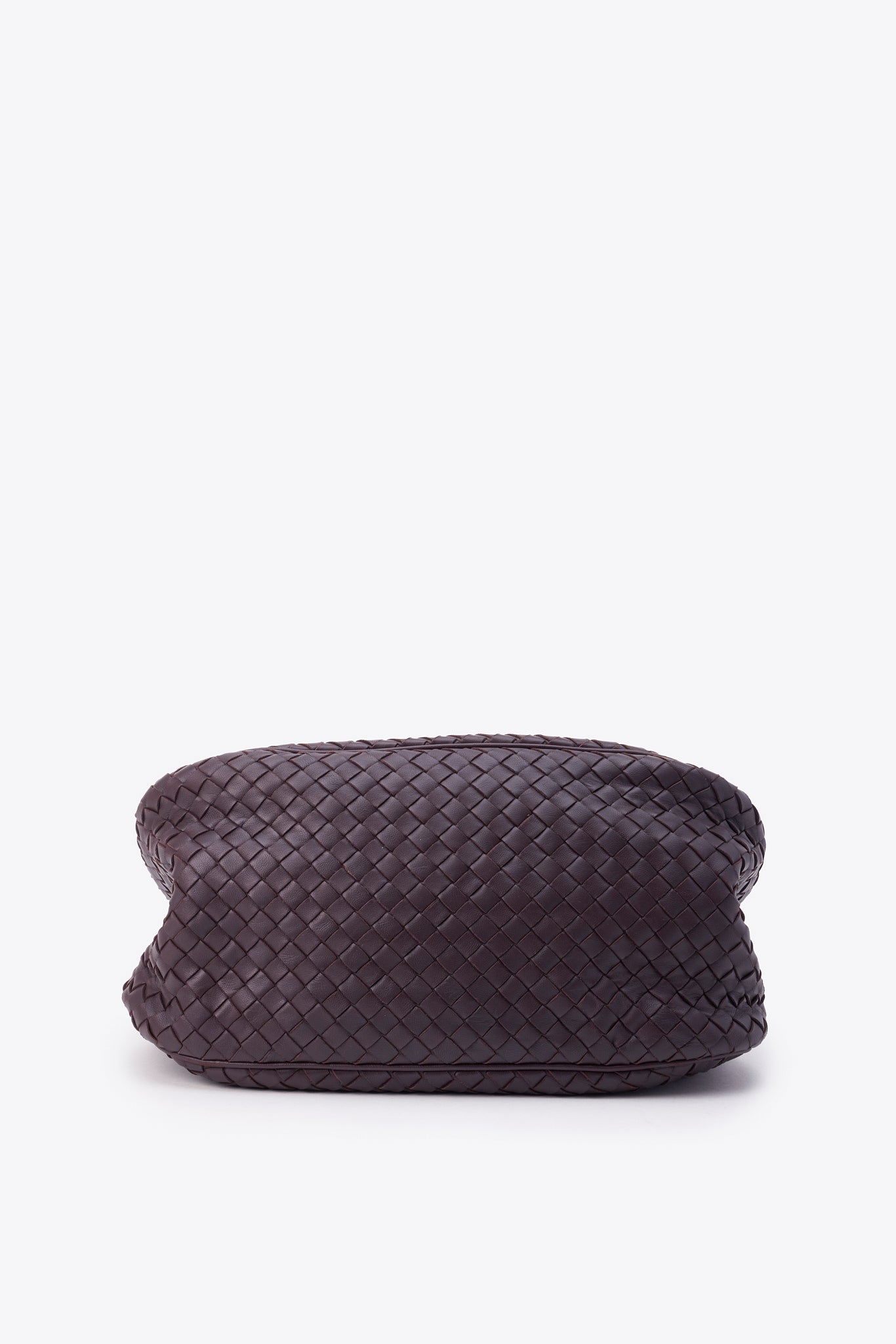 Vintage Bottega Veneta Burgundy Intrecciato Leather Tote