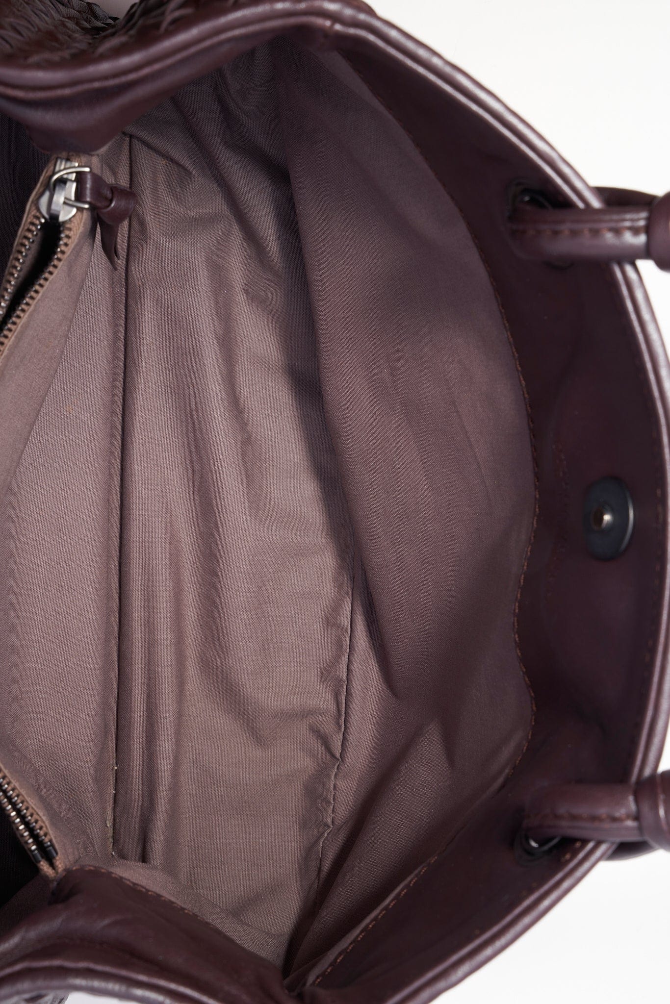 Vintage Bottega Veneta Burgundy Intrecciato Leather Tote