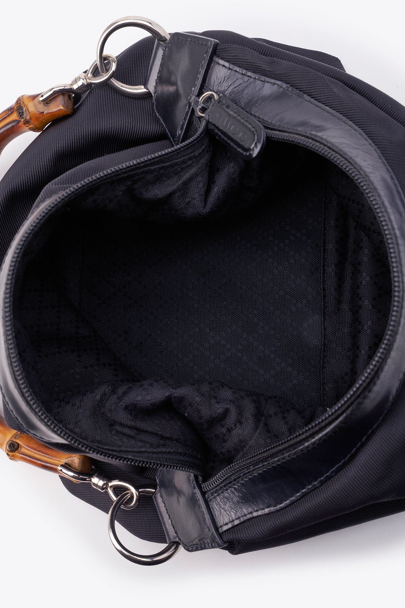 Vintage Gucci Nylon Bag with Bamboo Handle