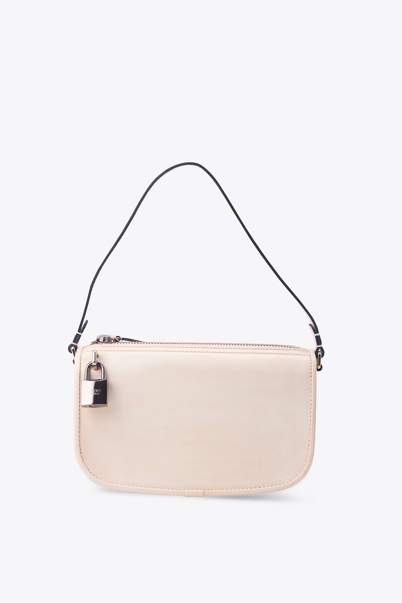 Vintage Loewe Cream Anagram Shoulder Bag