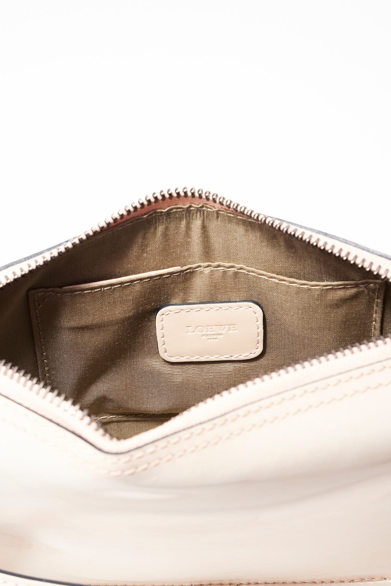 Vintage Loewe Cream Anagram Shoulder Bag