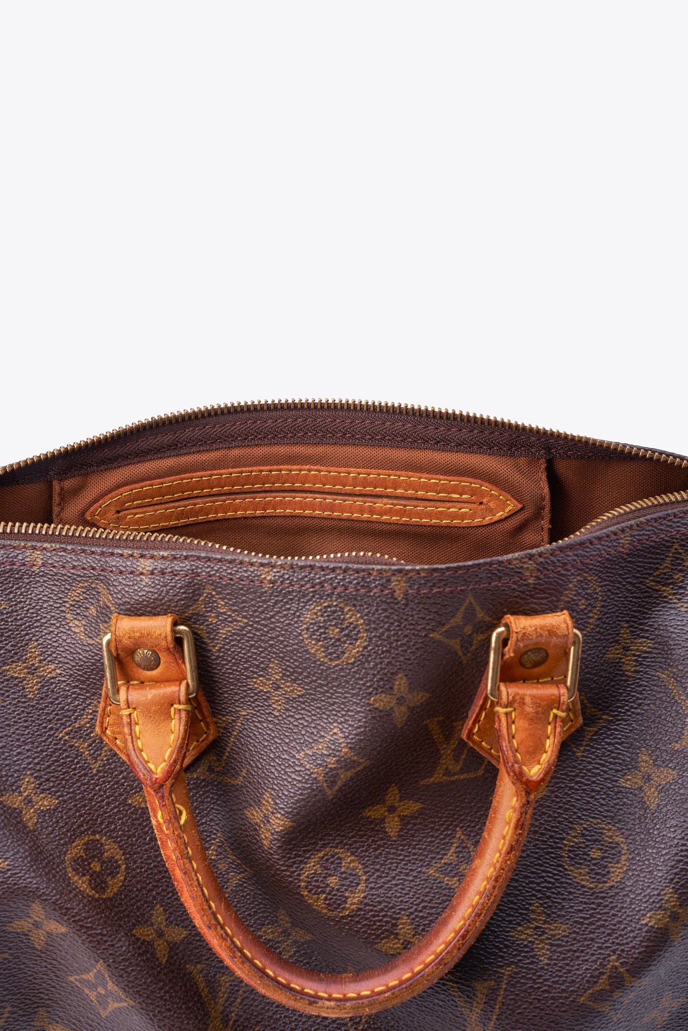 Louis Vuitton 30 Speedy Bag In Brown Monogram Coated Canvas
