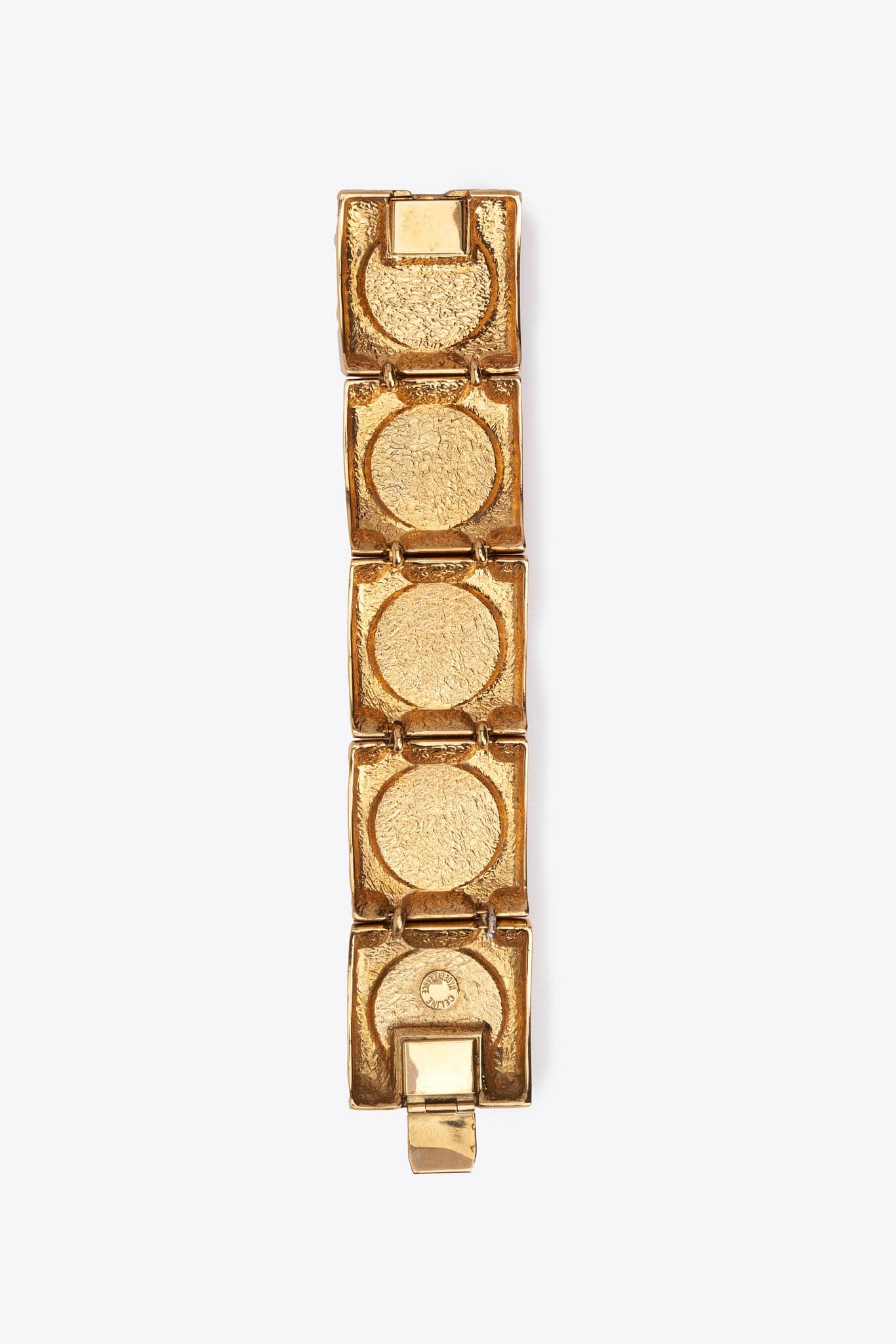 Vintage Celine Gold-Tone Cabochon Bracelet