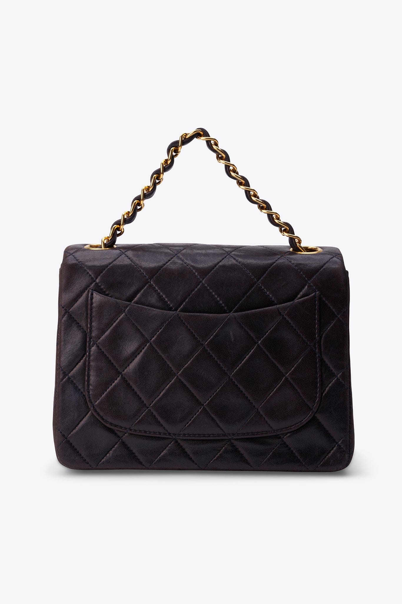 Chanel Small Square Flap Bag in Brown with 24k Gold Hardware (1991–1994)