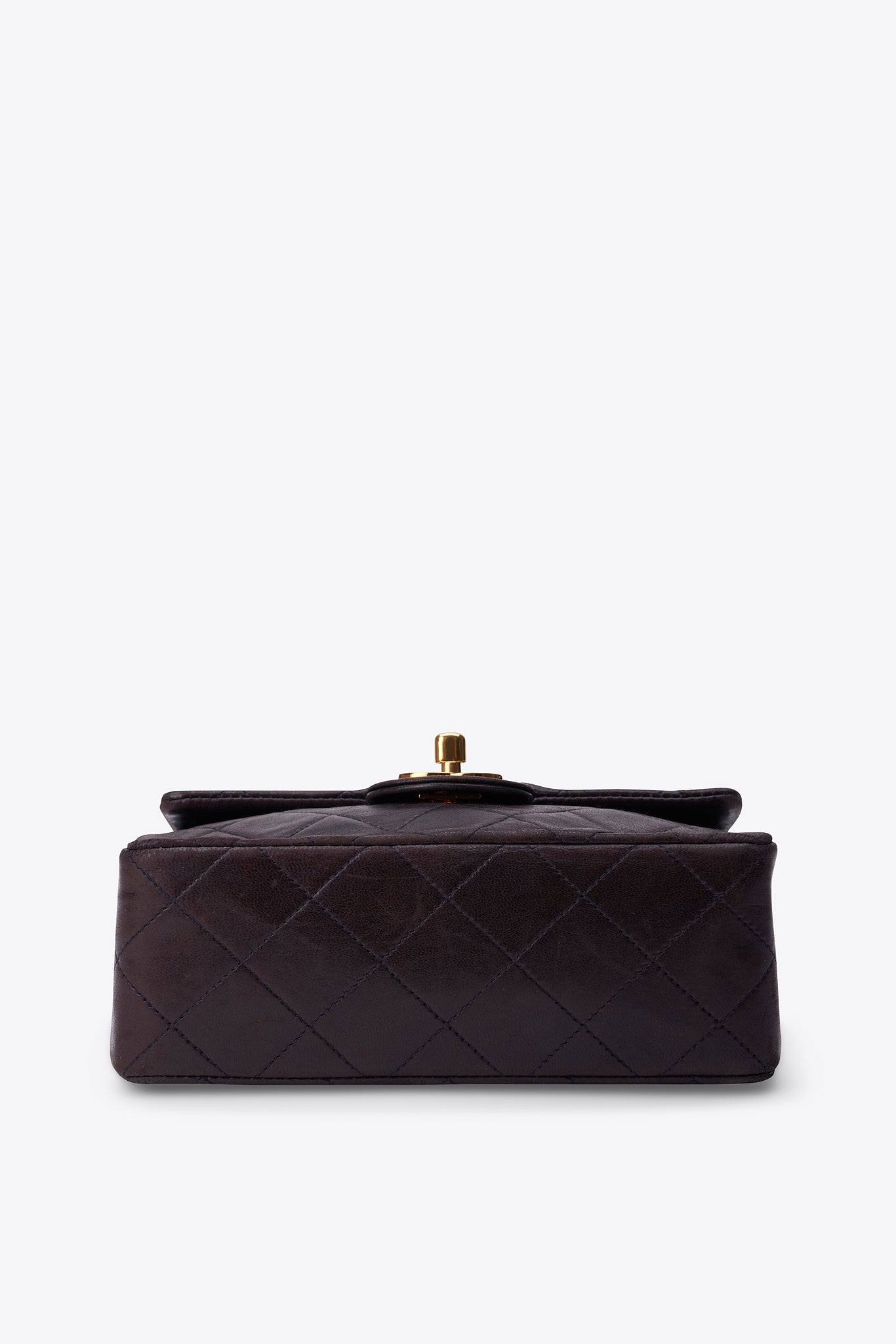 Chanel Small Square Flap Bag in Brown with 24k Gold Hardware (1991–1994)