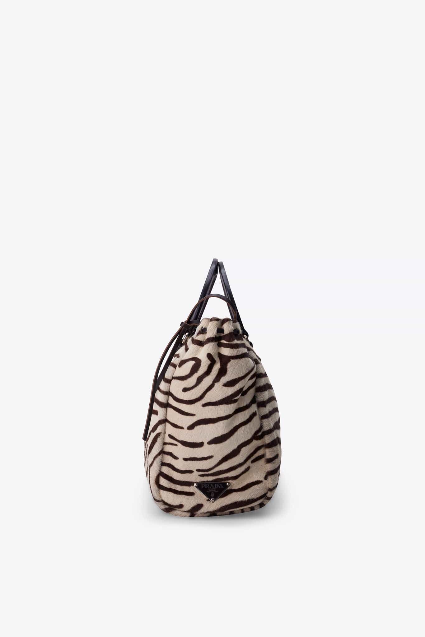 Vintage Prada Zebra Printed Calf Hair Bag
