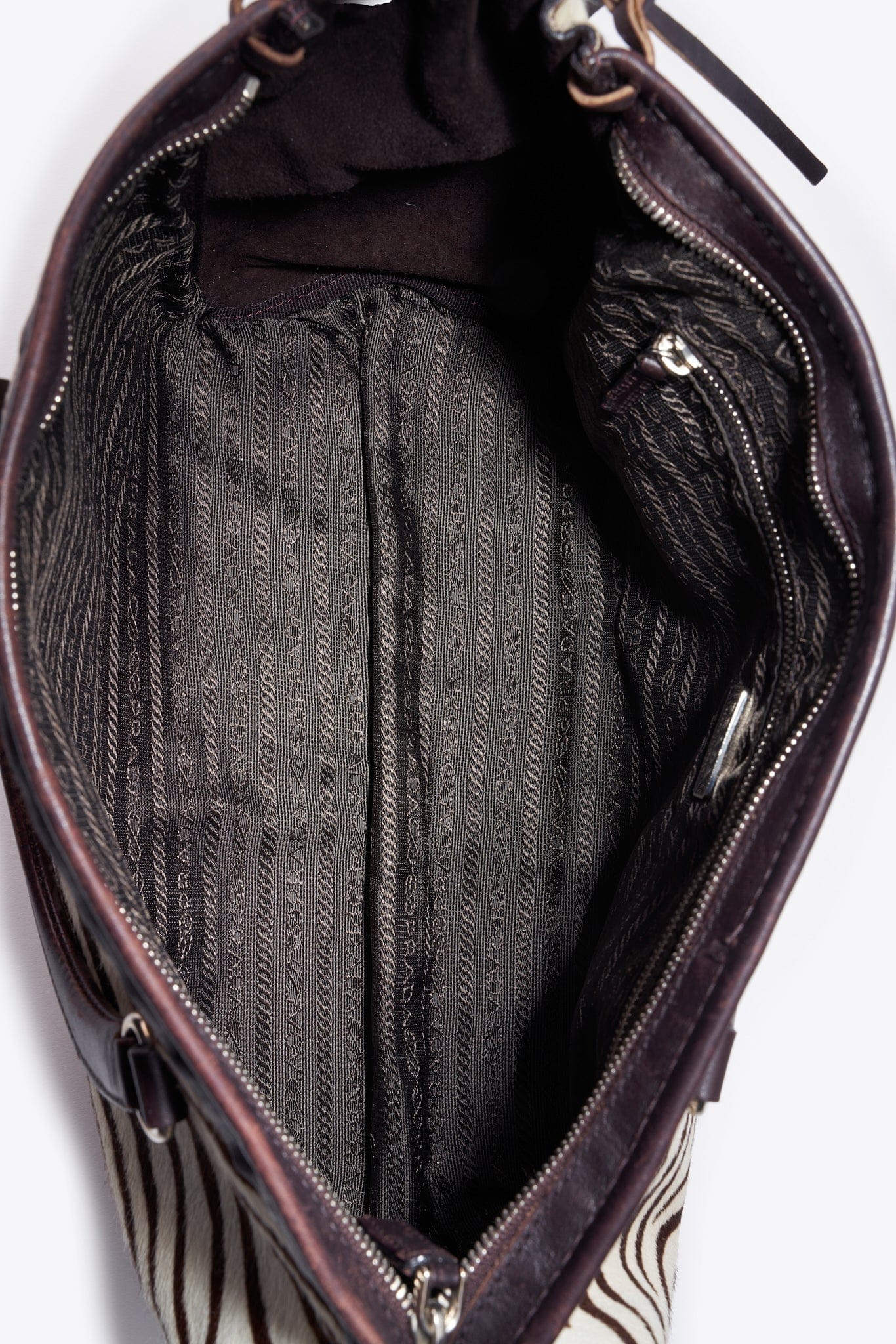 Vintage Prada Zebra Printed Calf Hair Bag