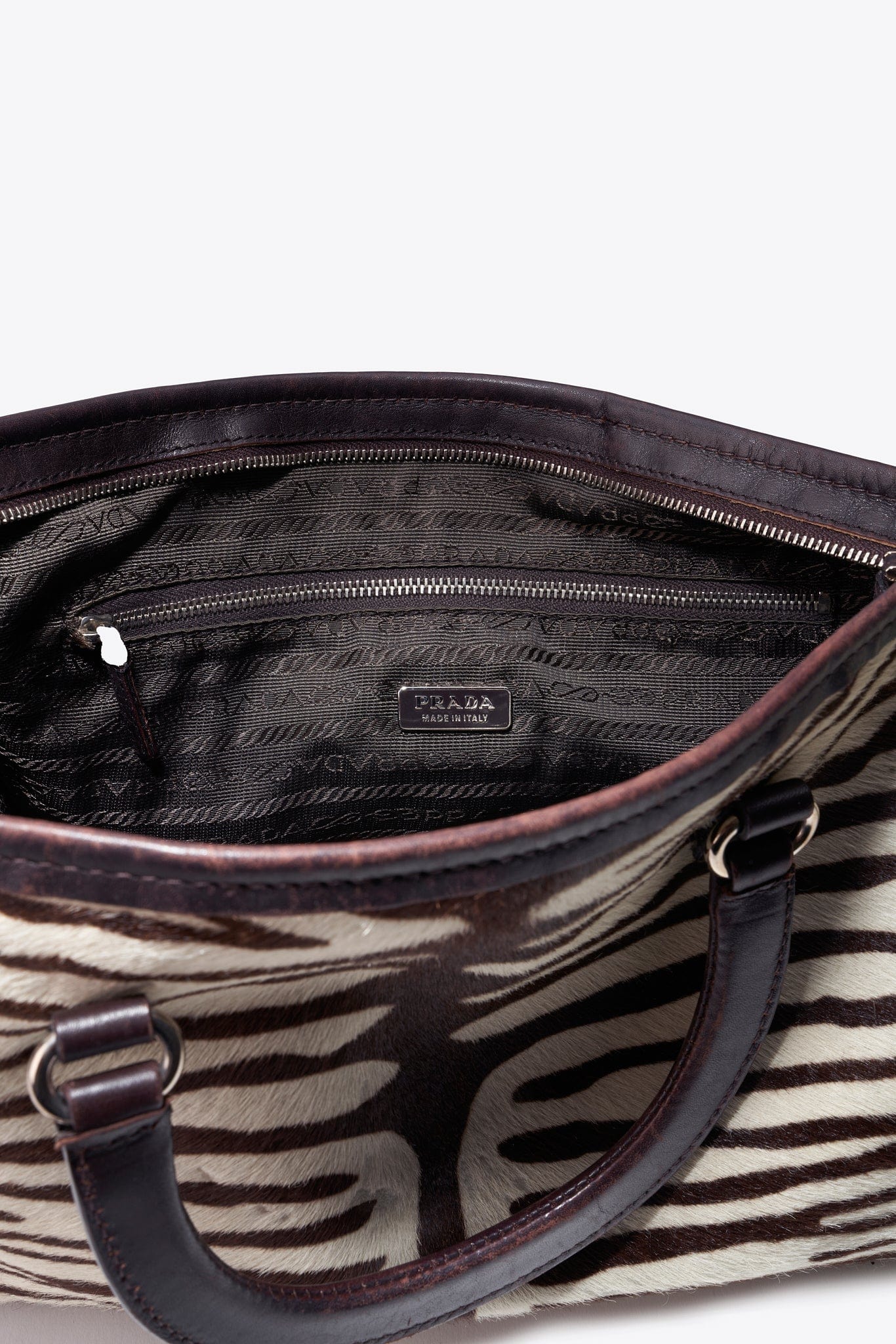 Vintage Prada Zebra Printed Calf Hair Bag – The Hosta