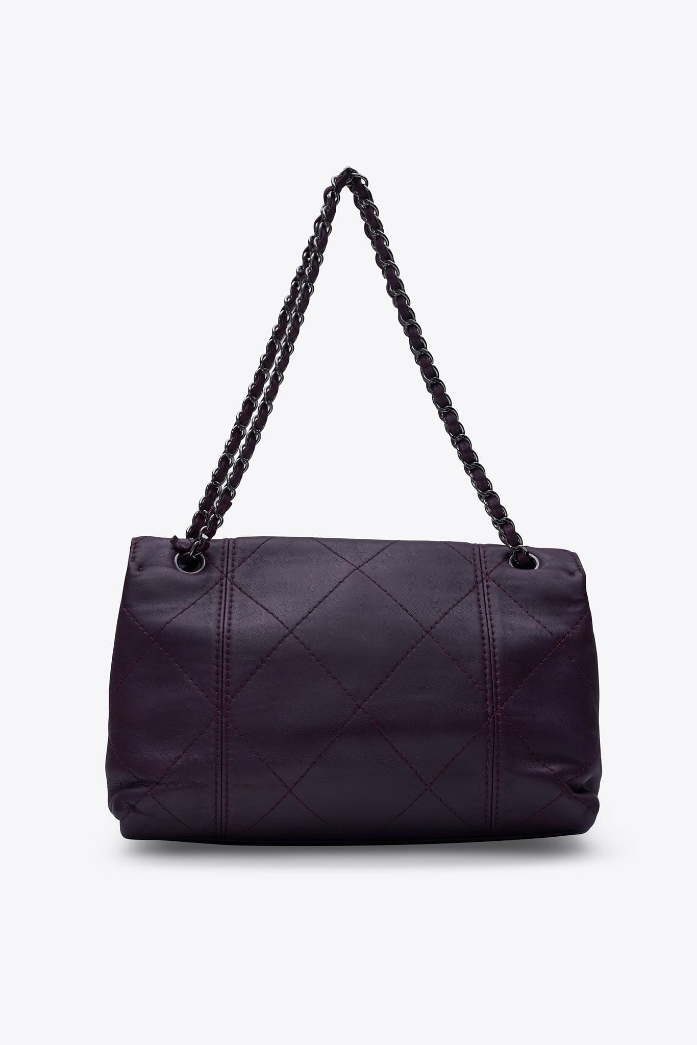 Chanel Quilted Flap Bag in Purple Lambskin