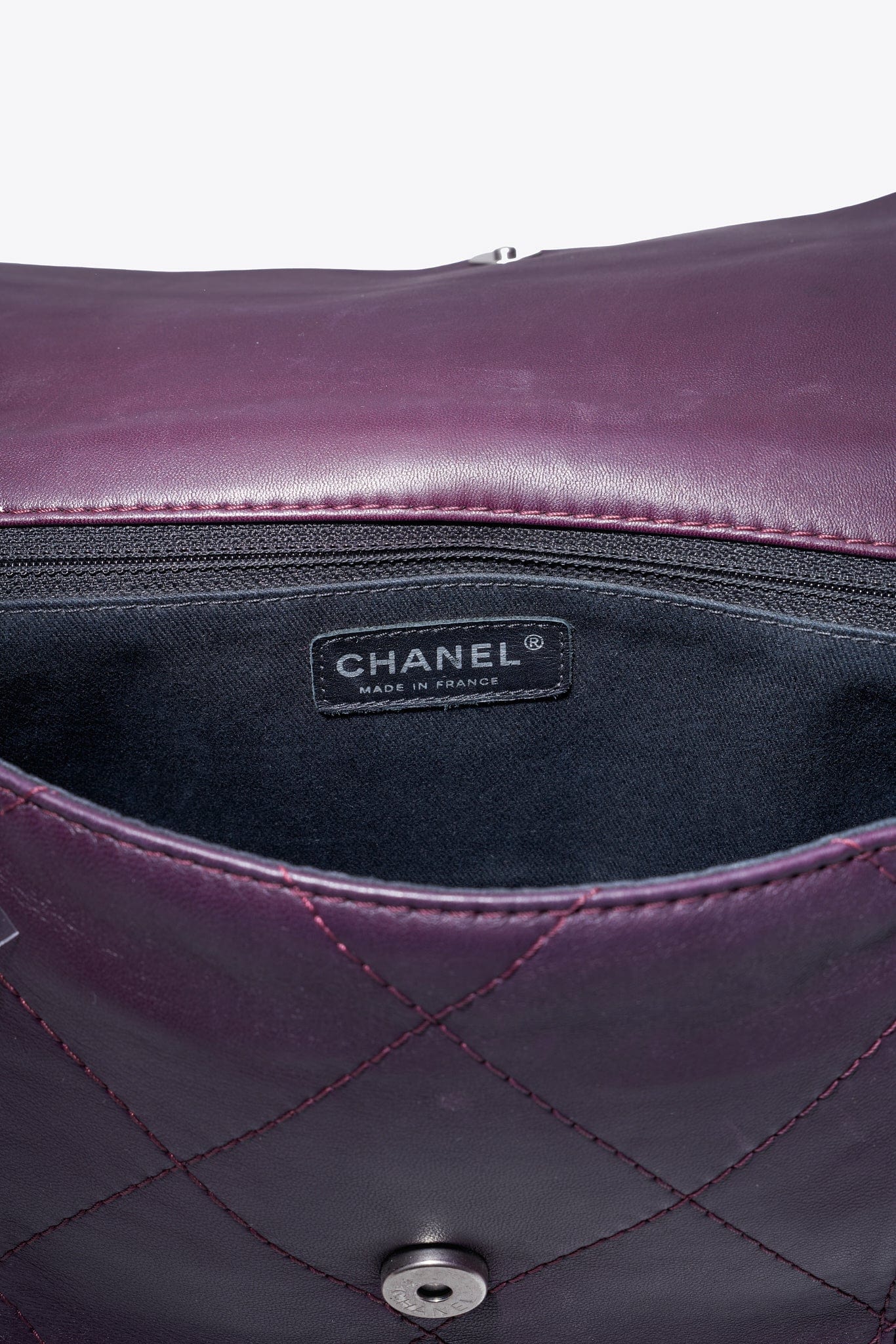 Chanel Quilted Flap Bag in Purple Lambskin
