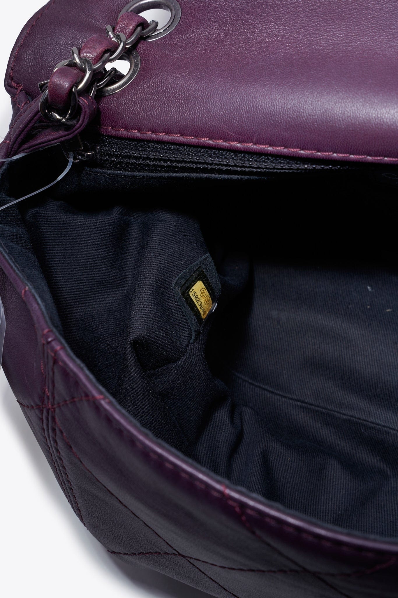 Chanel Quilted Flap Bag in Purple Lambskin