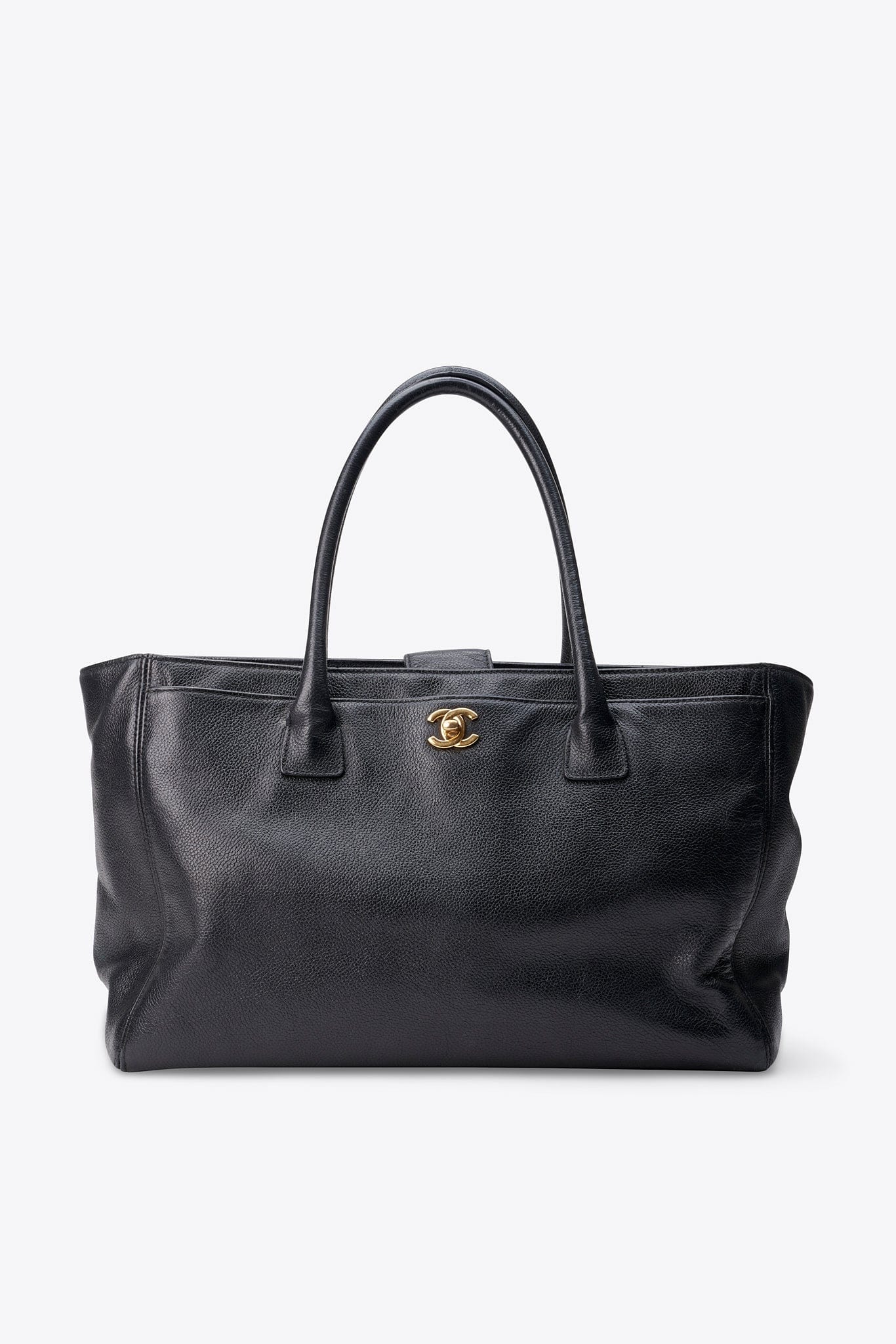 Chanel Black Caviar Leather Tote Bag