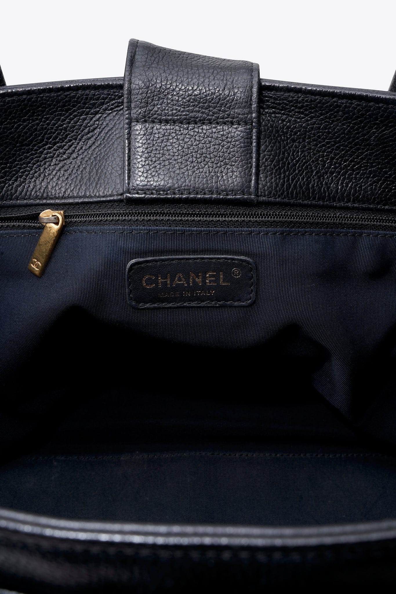 Chanel Black Caviar Leather Tote Bag