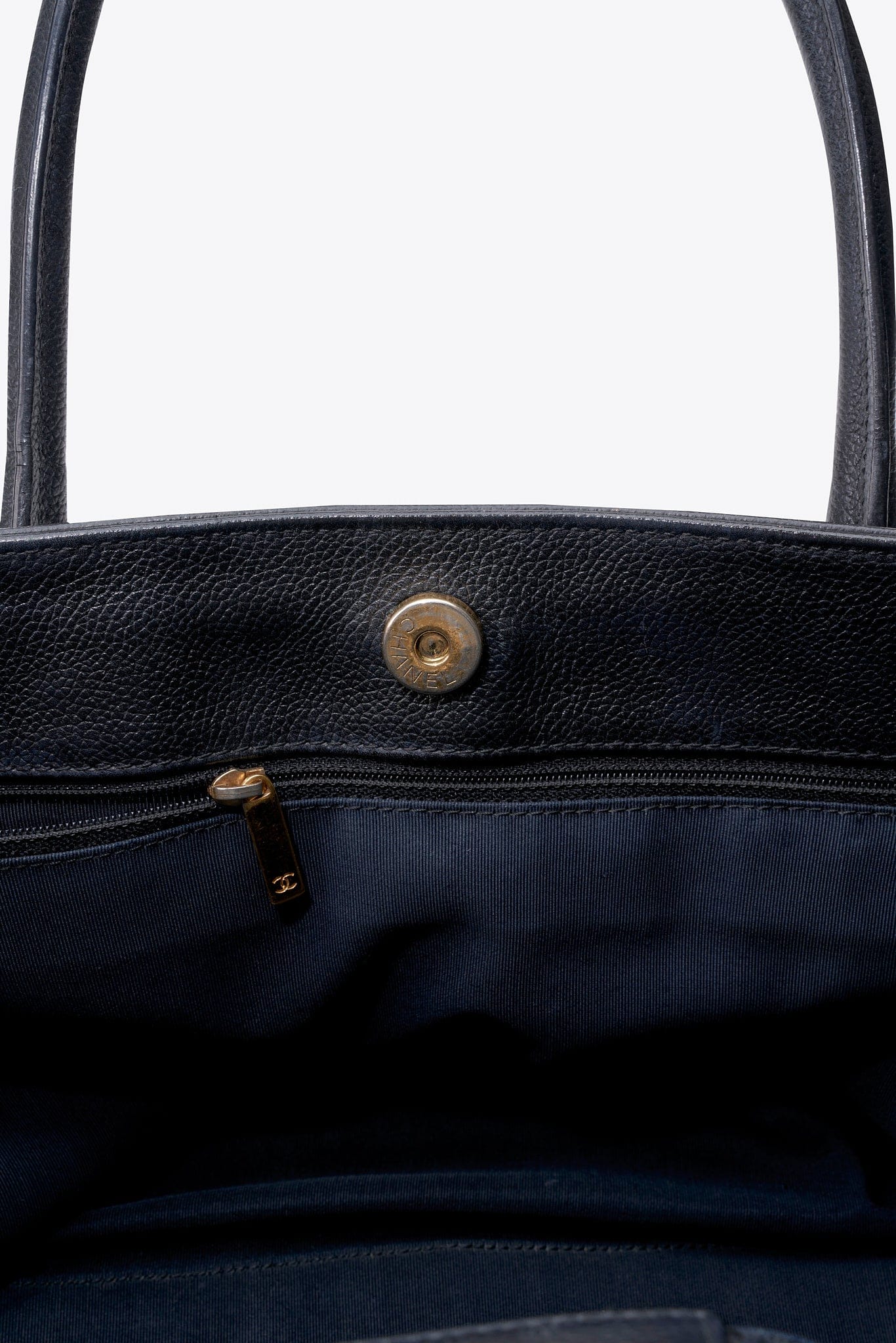 Chanel Black Caviar Leather Tote Bag