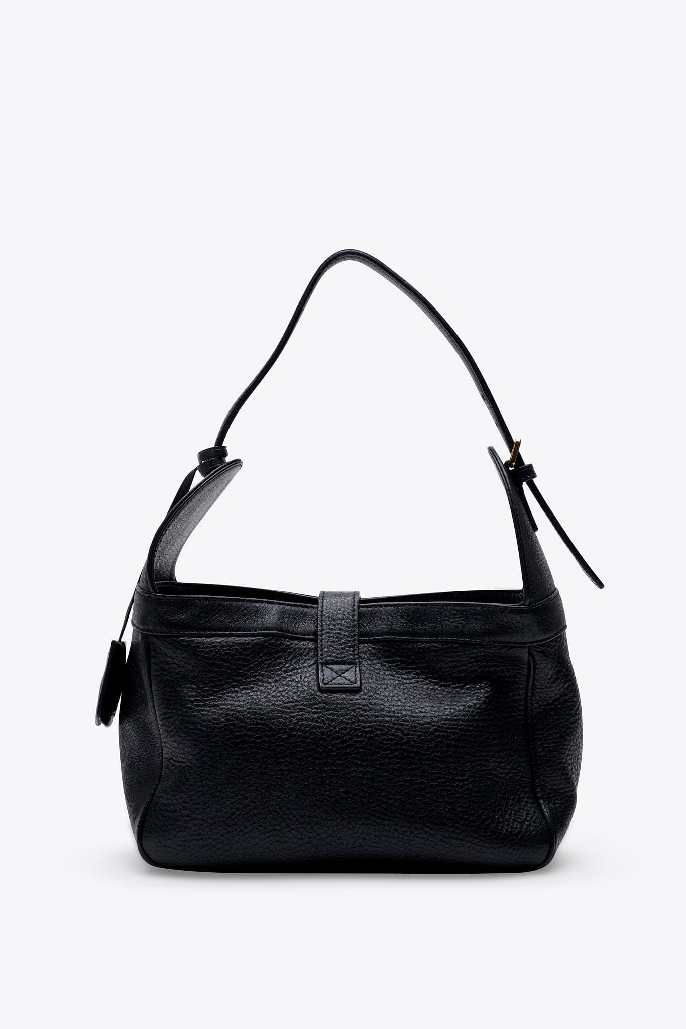 Vintage Loewe Black Leather Shoulder Bag
