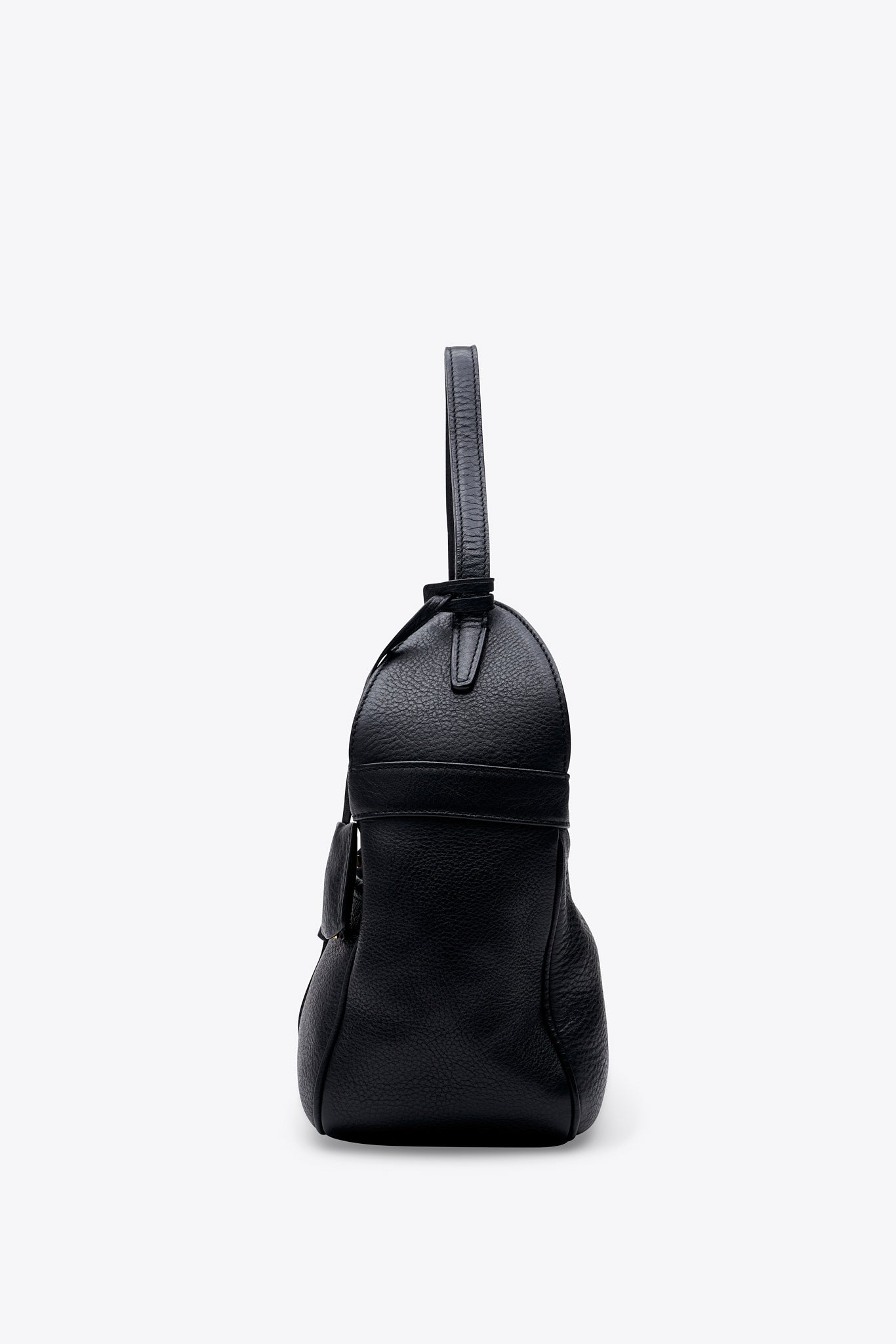 Vintage Loewe Black Leather Shoulder Bag