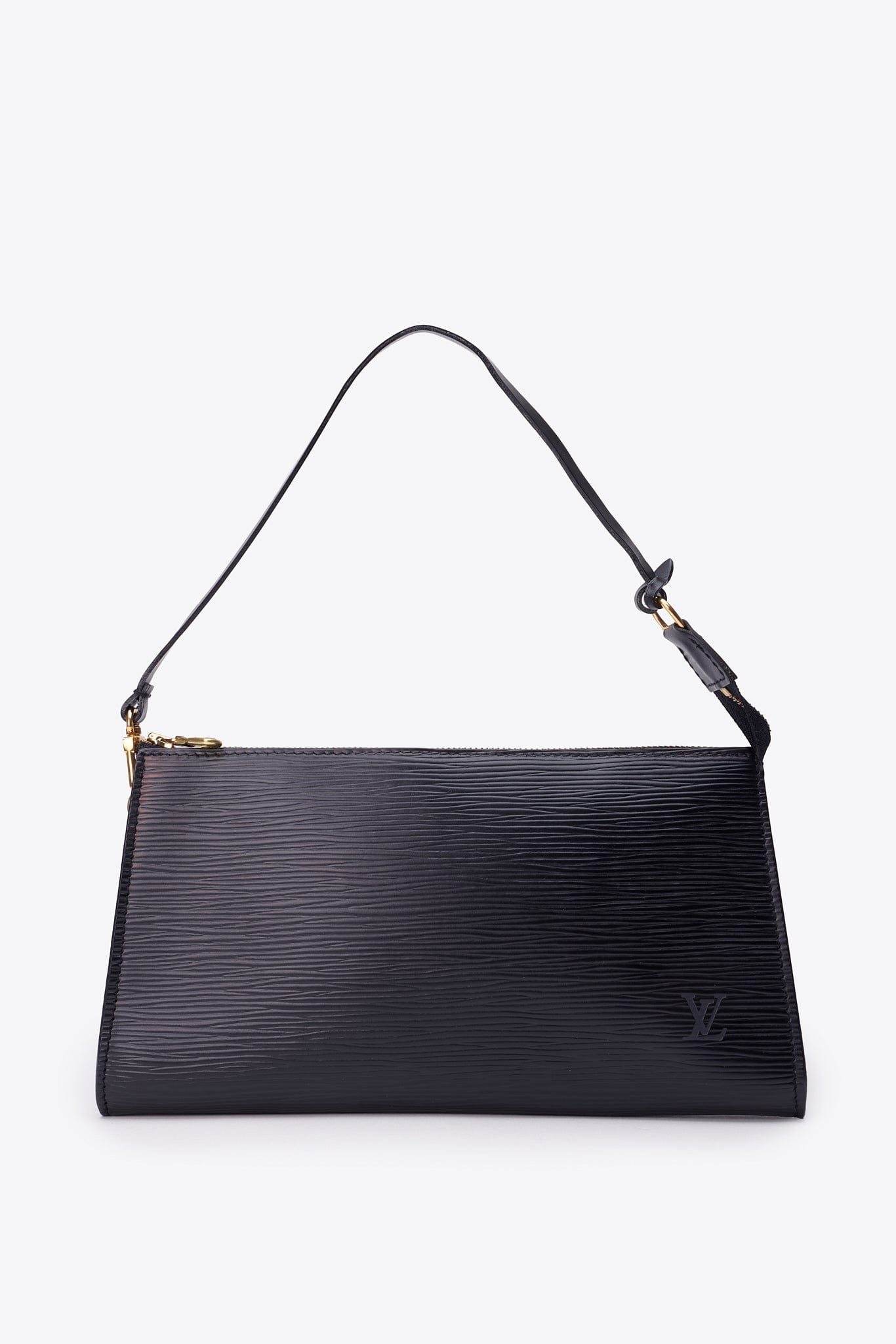 Louis Vuitton Pochette Bag In Black Epi Leather